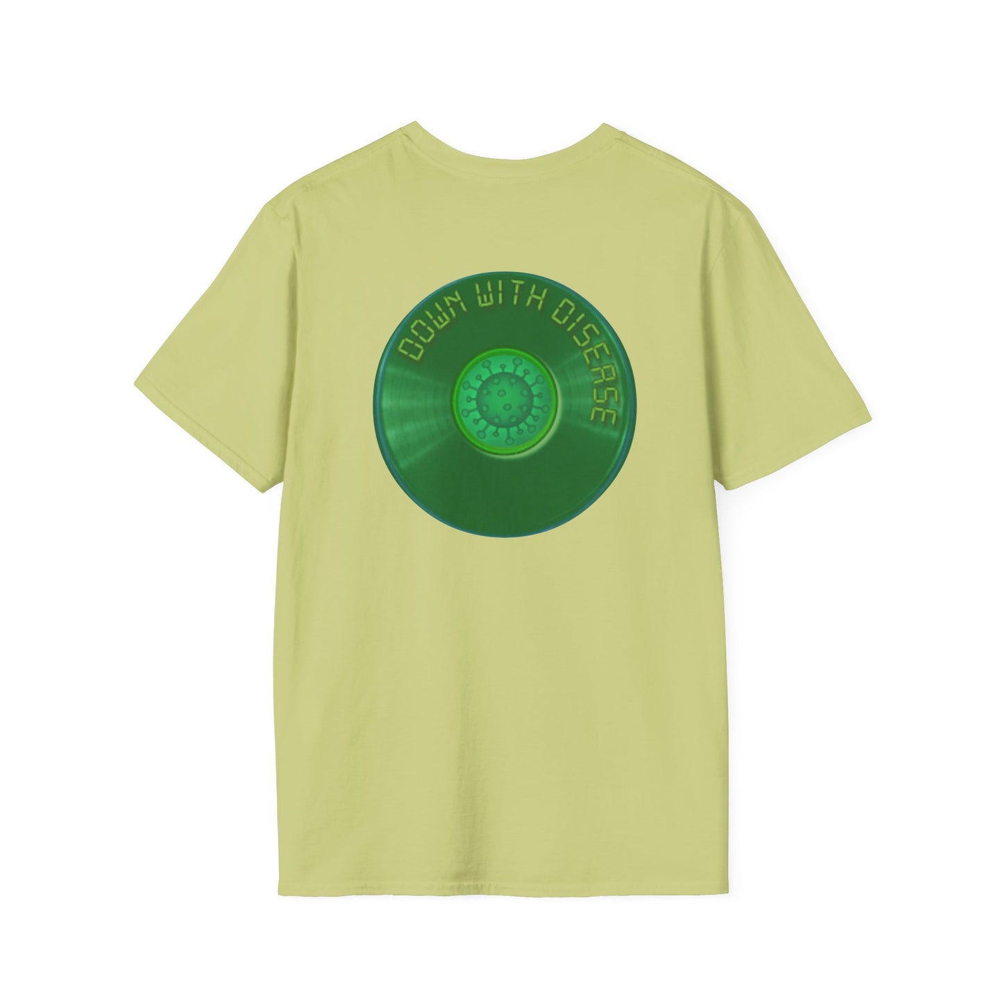 Classic Donut Tee - Unisex Soft-Style - "Down with this Donut Tee" - green donut