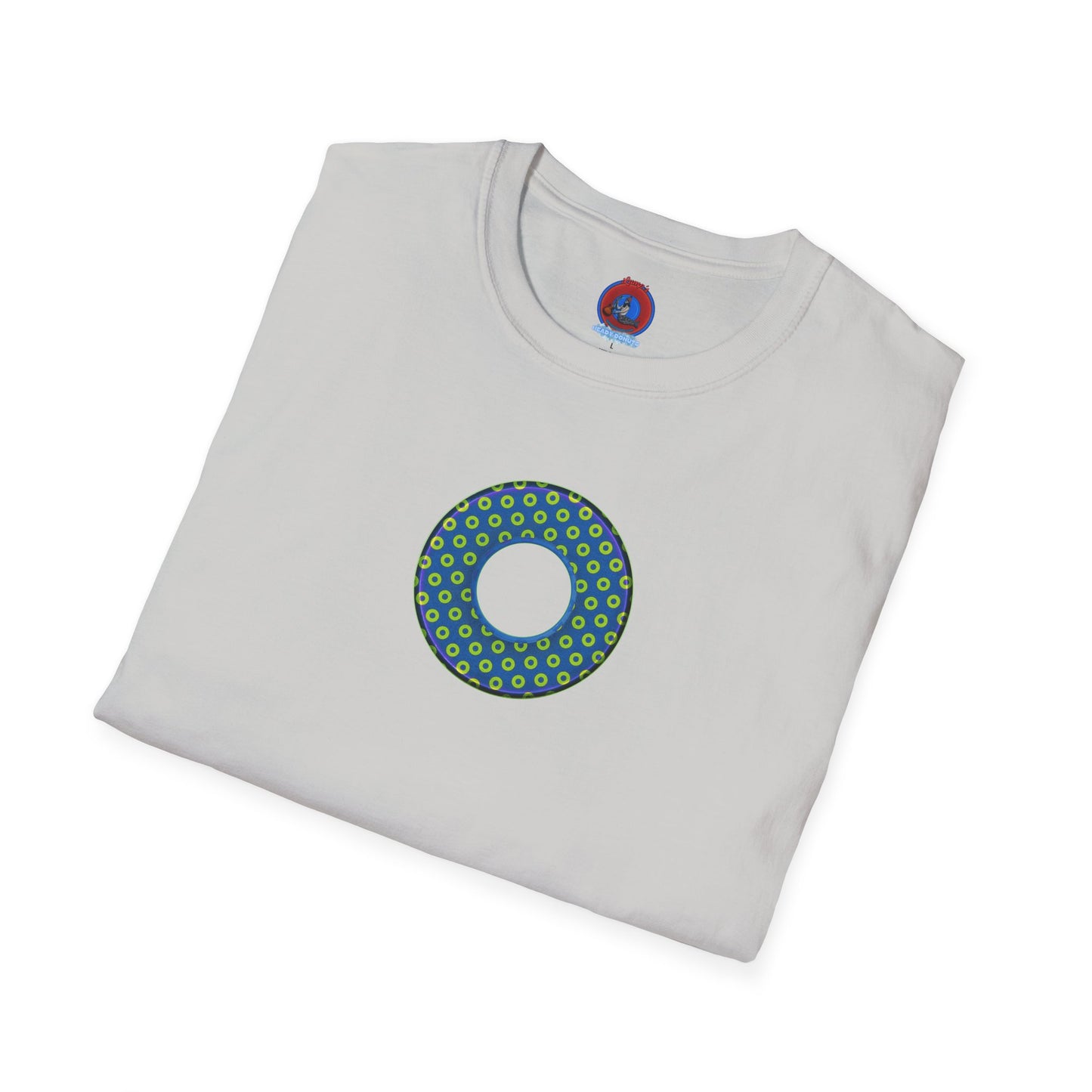 Plain Donuts/Unisex Soft-Style - "Plain Electric Paradoxical Donuts" - yellow/blue donuts