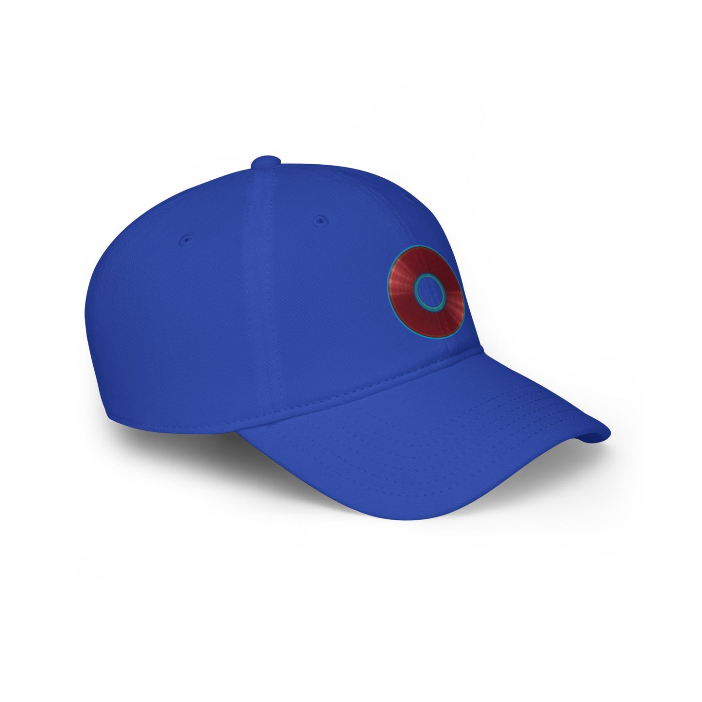 Lumpy Donut Baseball Cap - "Plain [Mary] Jane" - vivid dark record red donut w/