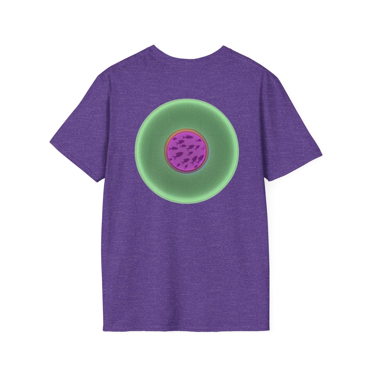 Classic Donut Tee - Unisex Soft-Style - "Swimming By" - variant 1 - series 1.0 - florescent green donut