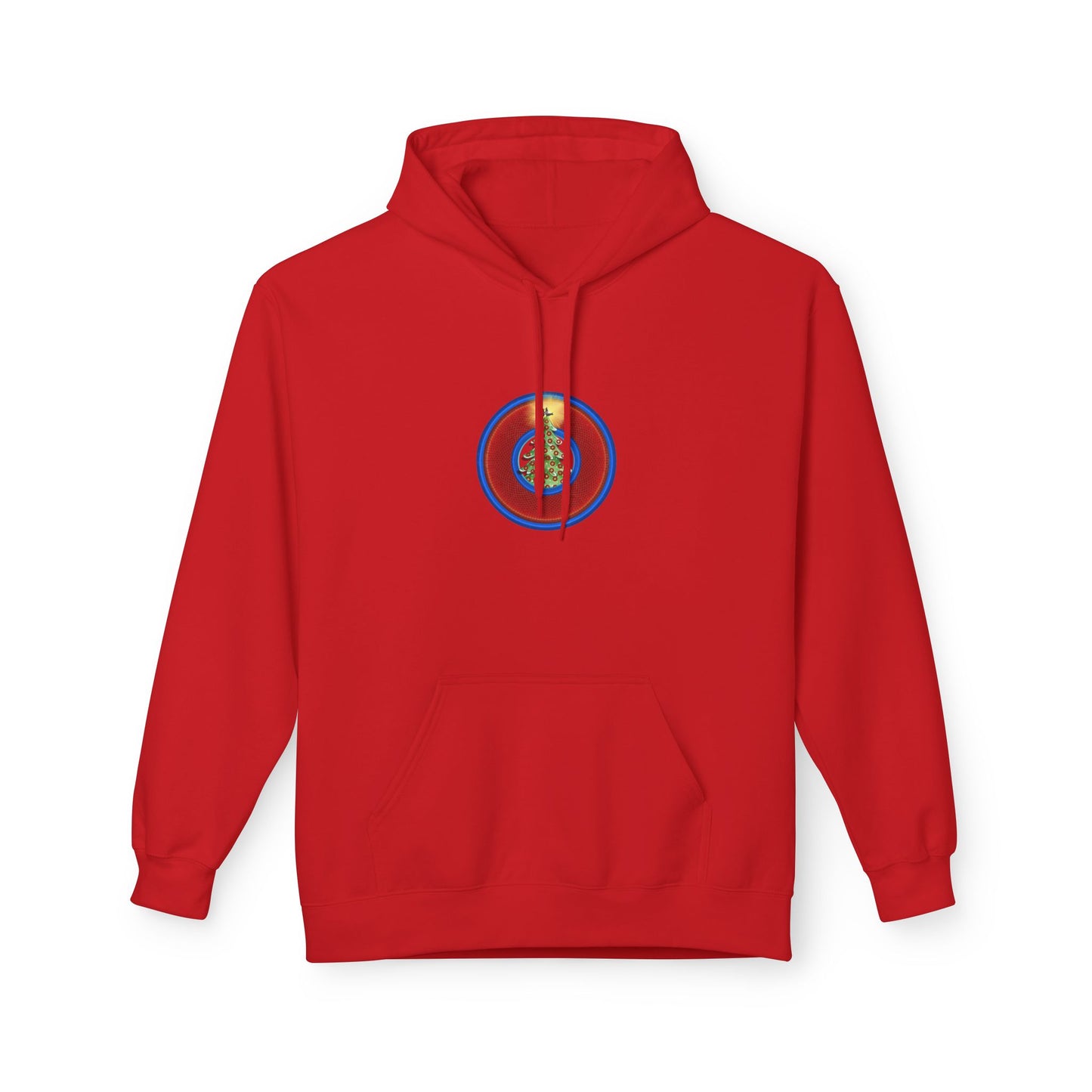 Fleece Harry Hoodies [Midweight Soft-style] - "It's Always Phishmas in Philly" - red rustic donut