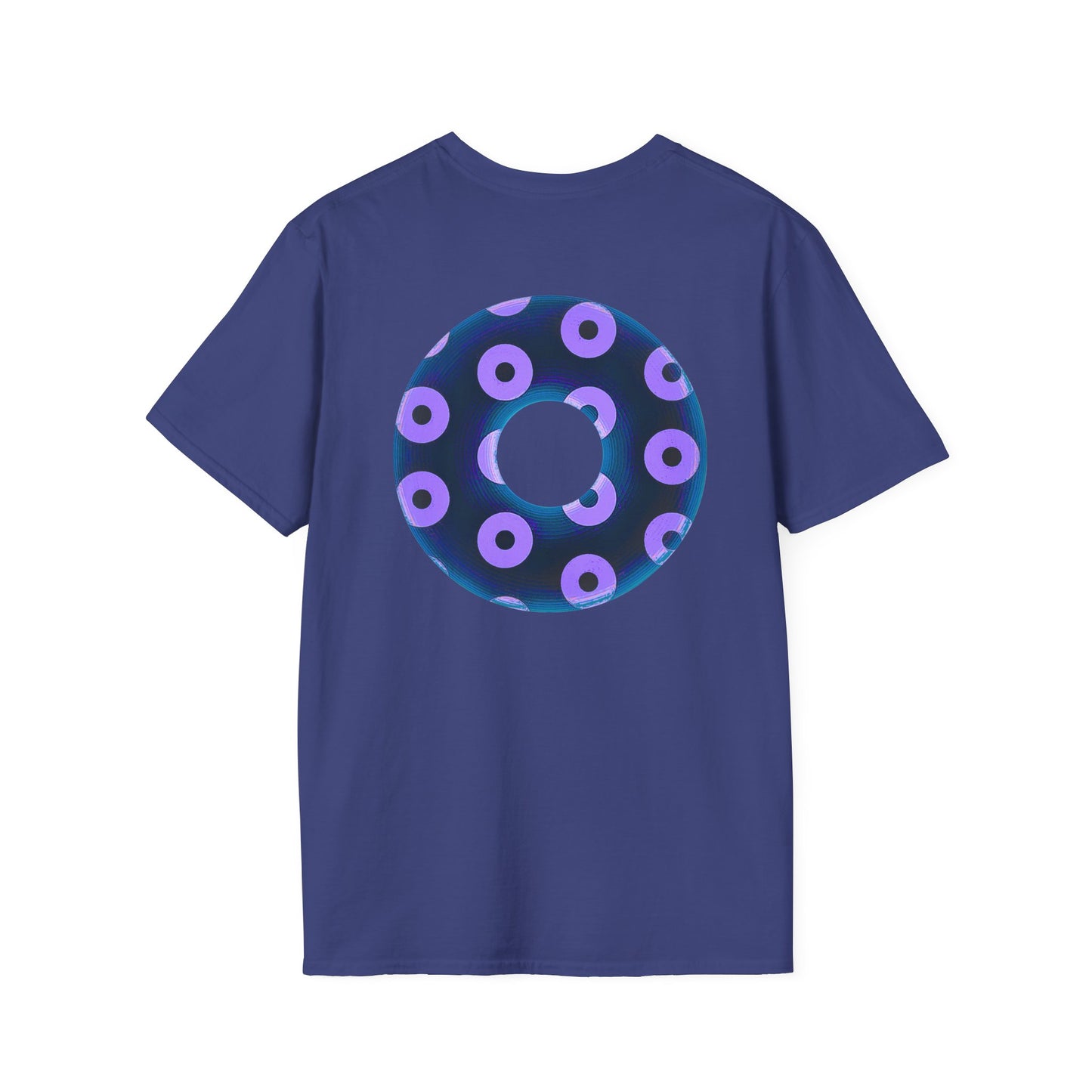 Plain Donuts/Unisex Soft-Style - "Plain Blimpy Paradoxical Donuts" - dark blue/light purple donuts