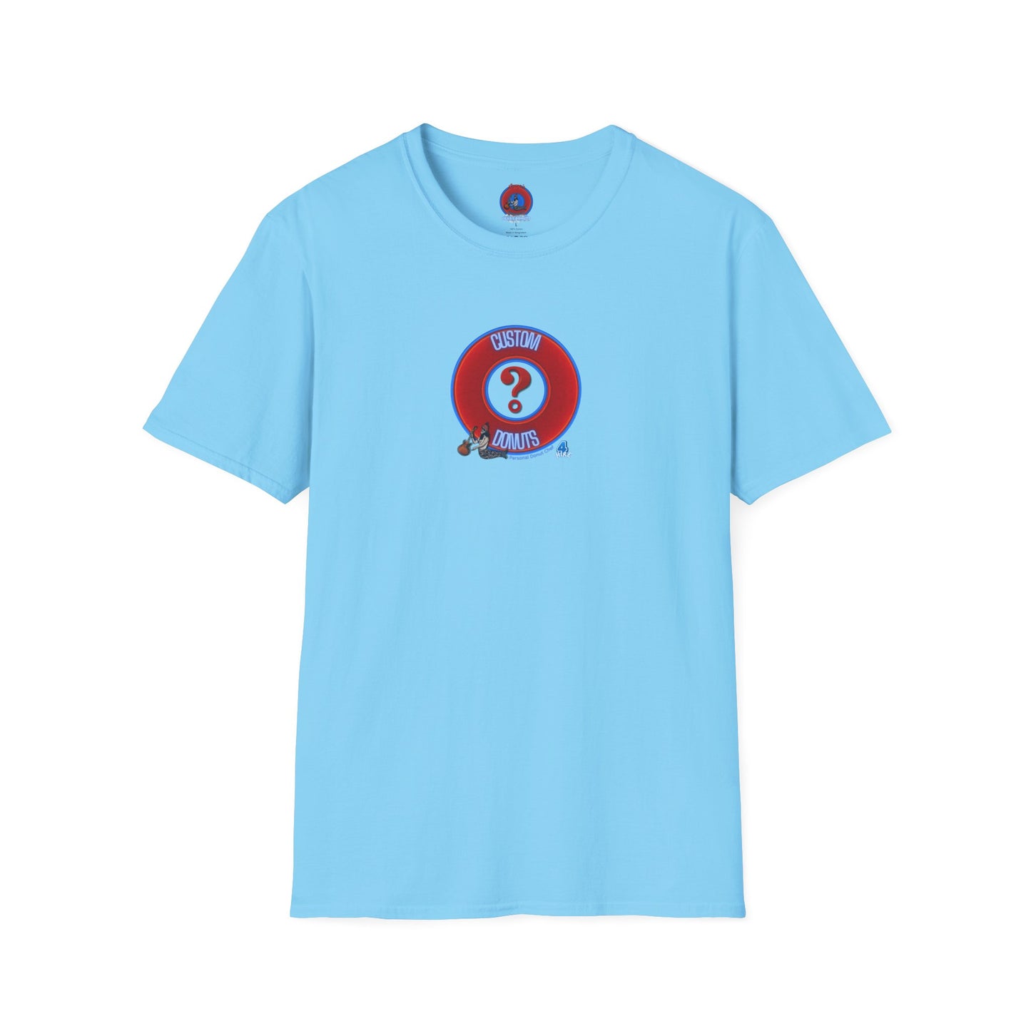 Classic Donut Tee - Unisex Soft-Style - "Example: Custom Donut Tee" - vivid red dirt mall donut