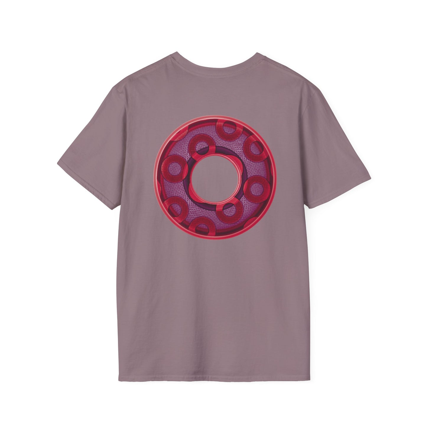 Plain Donuts/Unisex Soft-Style - "Plain Rustic Paradoxical Donuts" - mauve/purple donuts