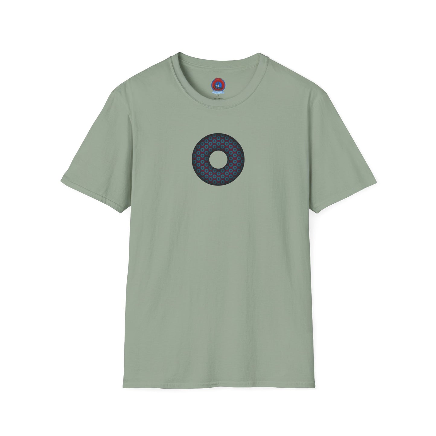 Plain Donuts/Unisex Soft-Style - "Plain Paradoxical Grided Donuts" - dark teal/dark purple donuts