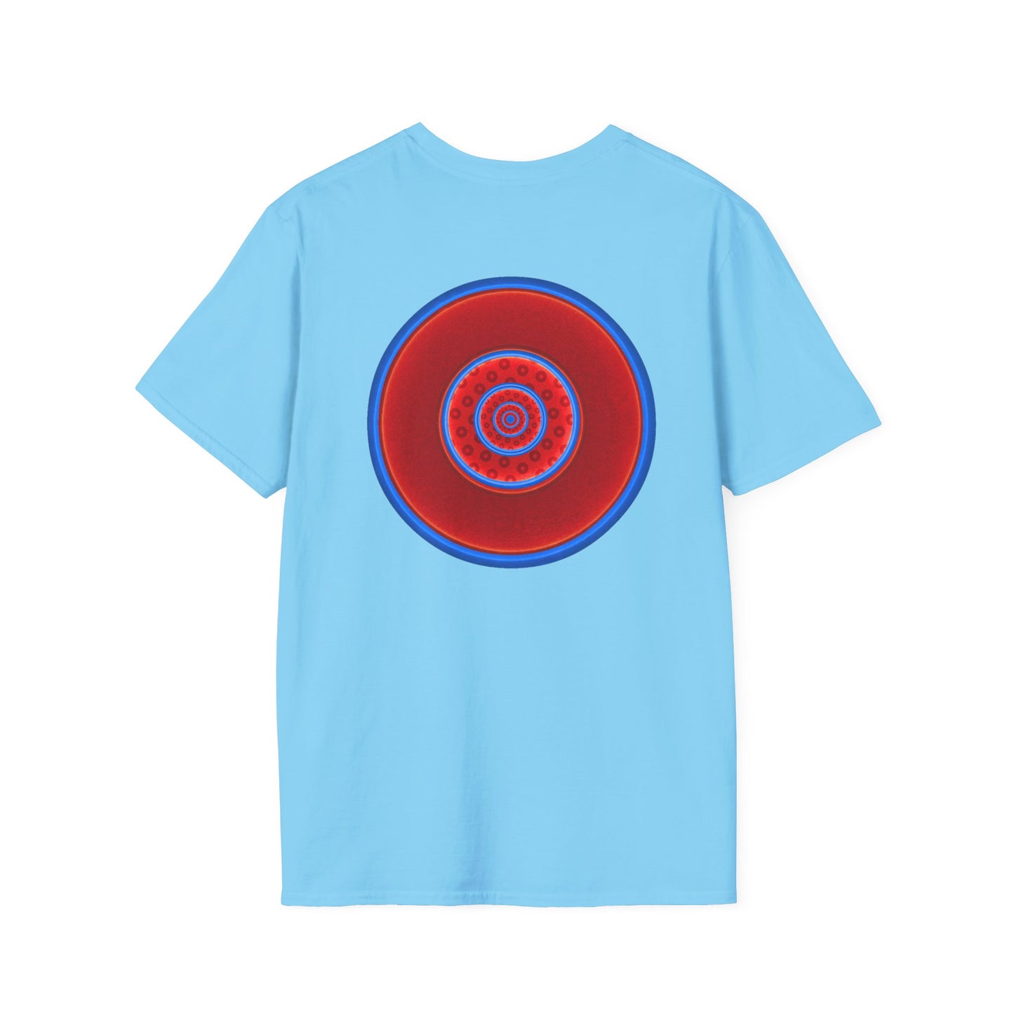 Classic Donut Tee - Unisex Soft-Style - "Spinning in Circles" - vivid paradox donut pattern