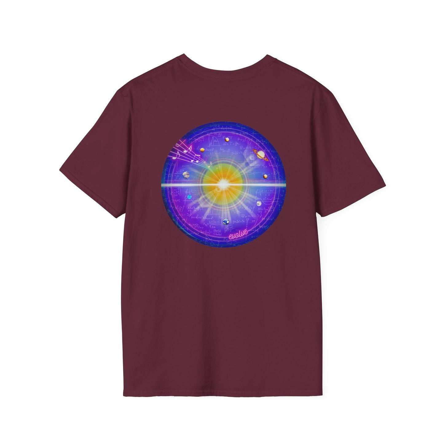 Classic Donut Tee - Unisex Soft-Style - "The Quite Profound Donut" - series 1.0  - blue/purple/magenta donut