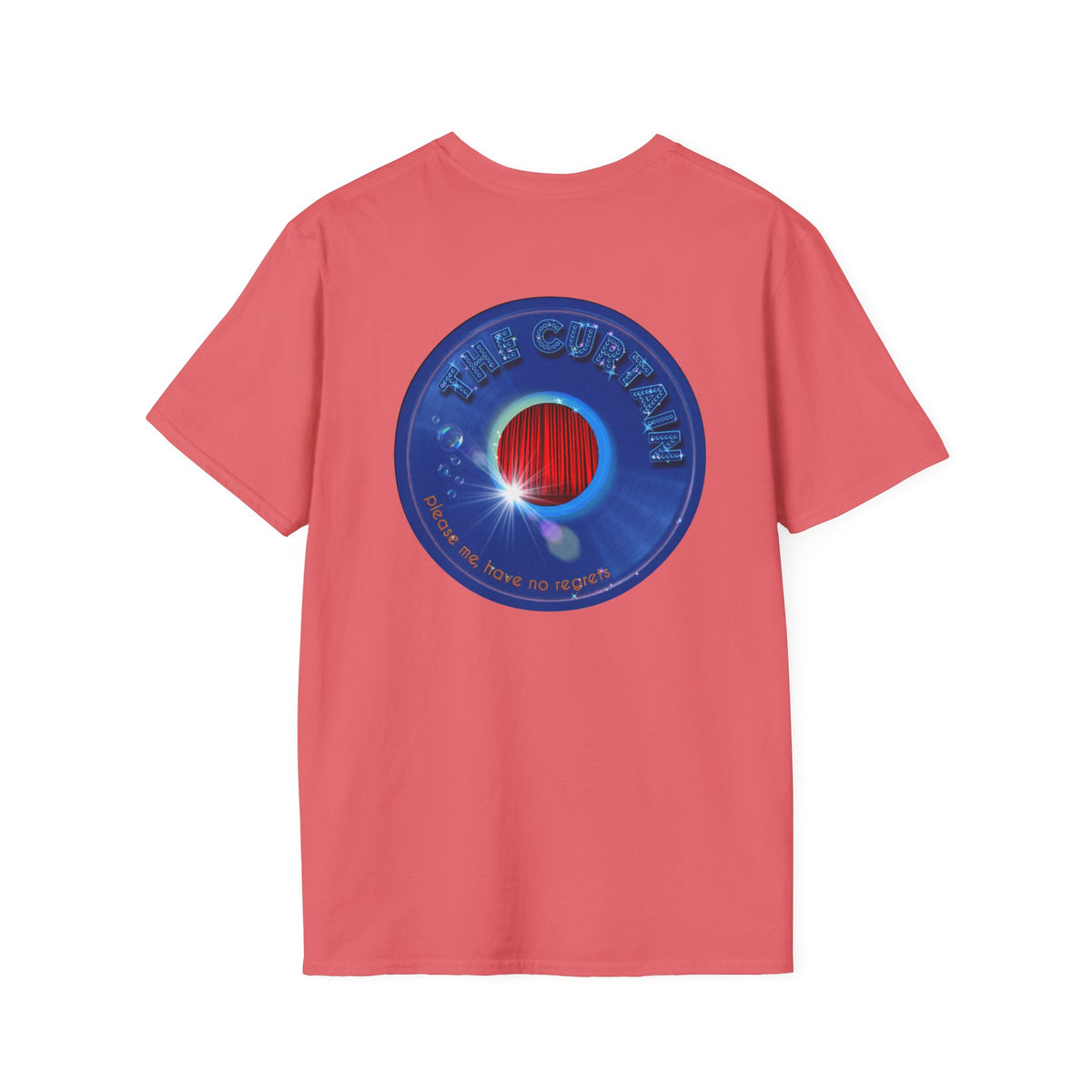 Classic Donut Tee - Unisex Soft-Style - "The Donut Without" - series 1.0  - variant 1 - vivid blue record donut