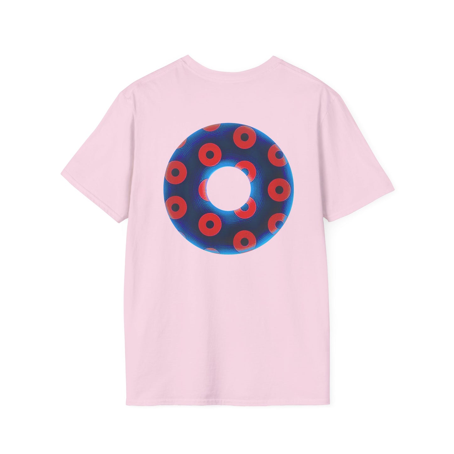 Plain Donuts/Unisex Soft-Style - "Plain Blimpy Paradoxical Donuts" - royal blue/bright red donuts