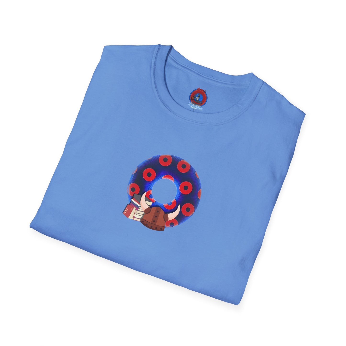 Classic Donut Tee - Unisex Soft-Style - "El Fuego Donut" - paradoxical blue/red donut