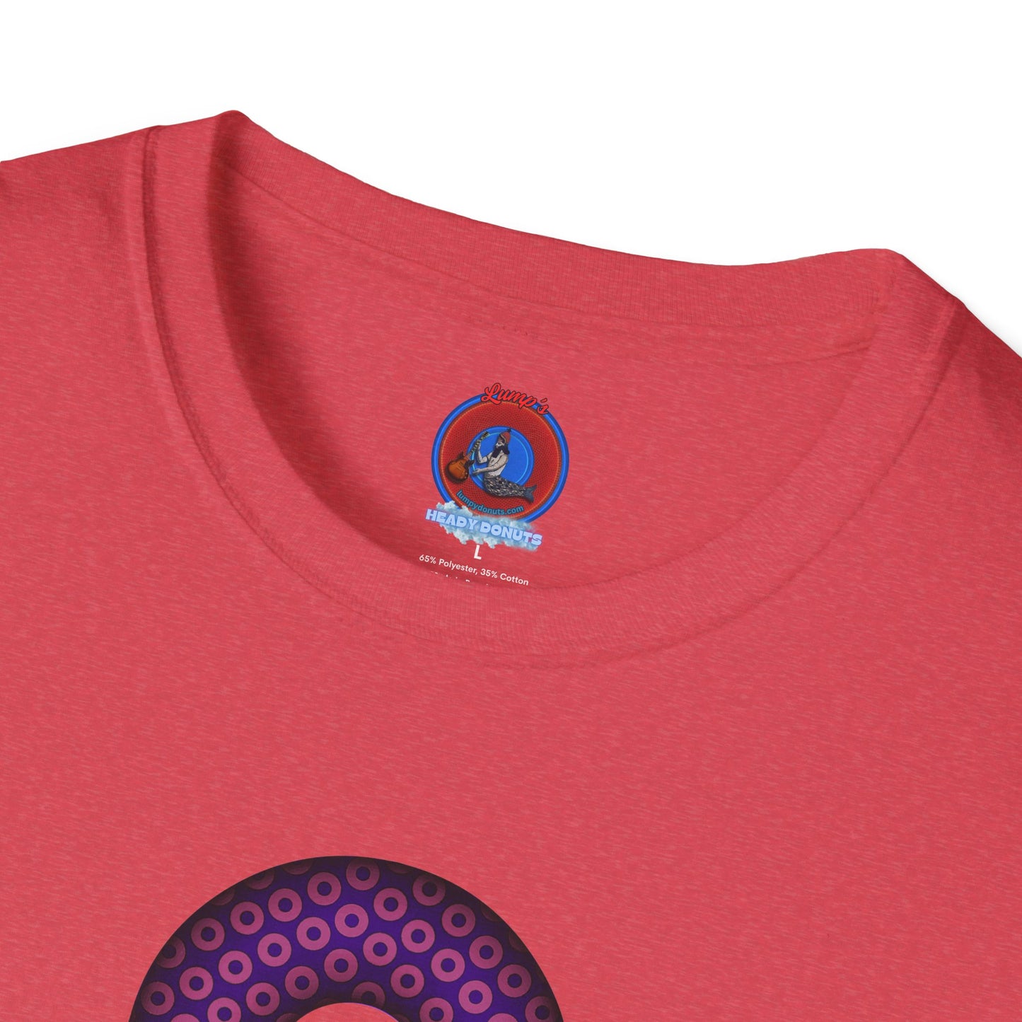 Plain Donuts/Unisex Soft-Style - "Plain Paradoxical Grided Donuts" - magenta/purple donuts