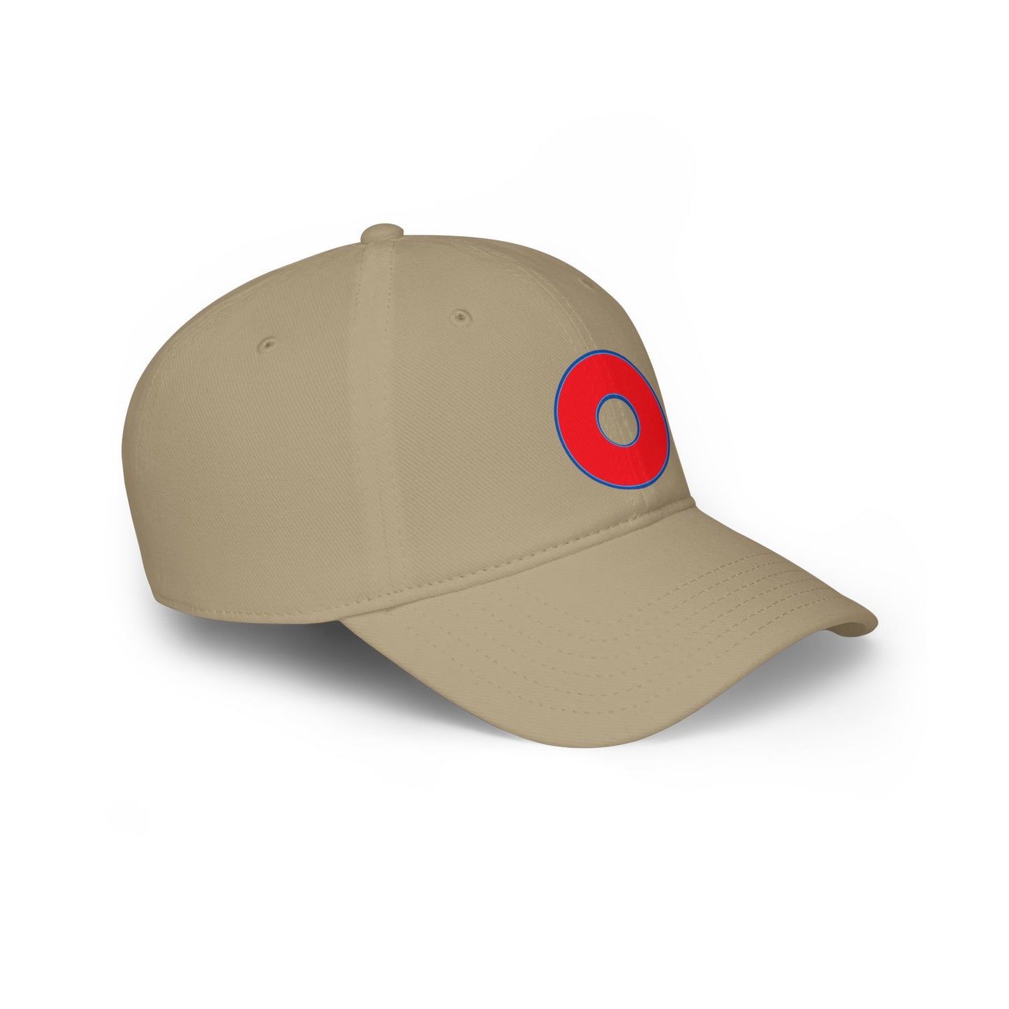 Lumpy Donut Baseball Cap - "Plain [Mary] Jane" - red outlined donut w/
