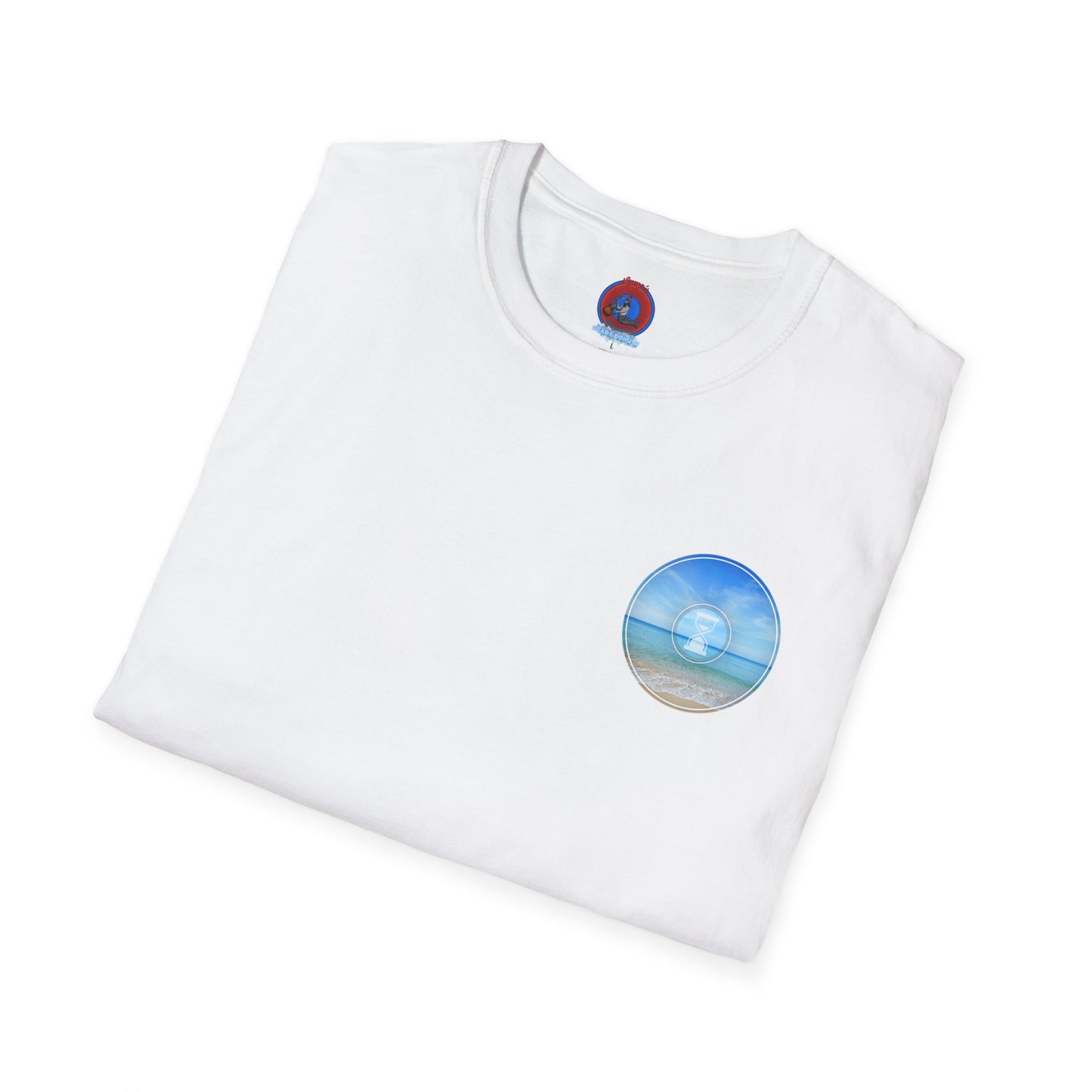 Classic Donut Tee - Unisex Soft-Style - "Still Loading Sand" - vivid blue  pic donut - variant 1