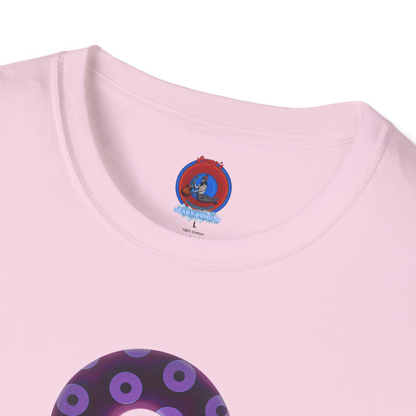Plain Donuts/Unisex Soft-Style - "Plain Blimpy Paradoxical Donuts" - dark red violet/light purple donuts