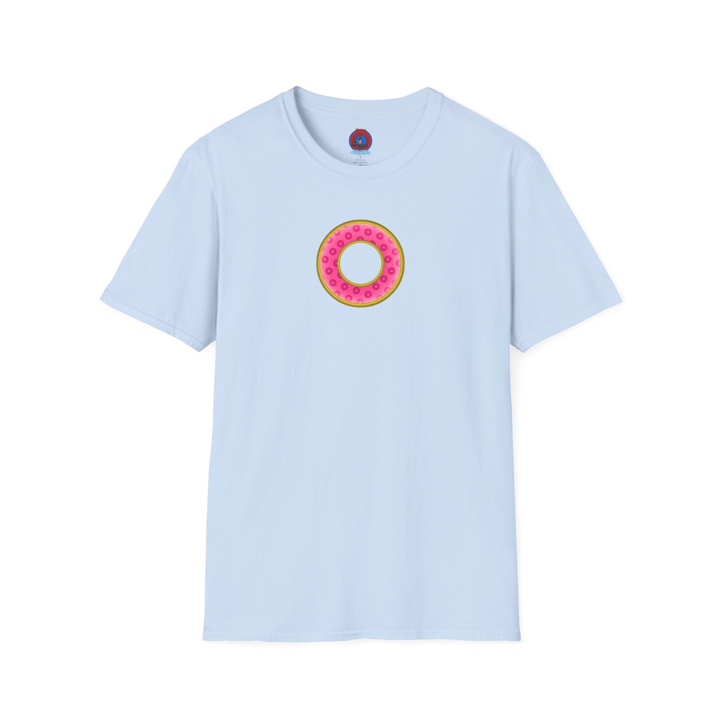 Plain Donuts/Unisex Soft-Style - "Plain Wide Mouthed Paradoxical Donuts" - pink/gold donuts