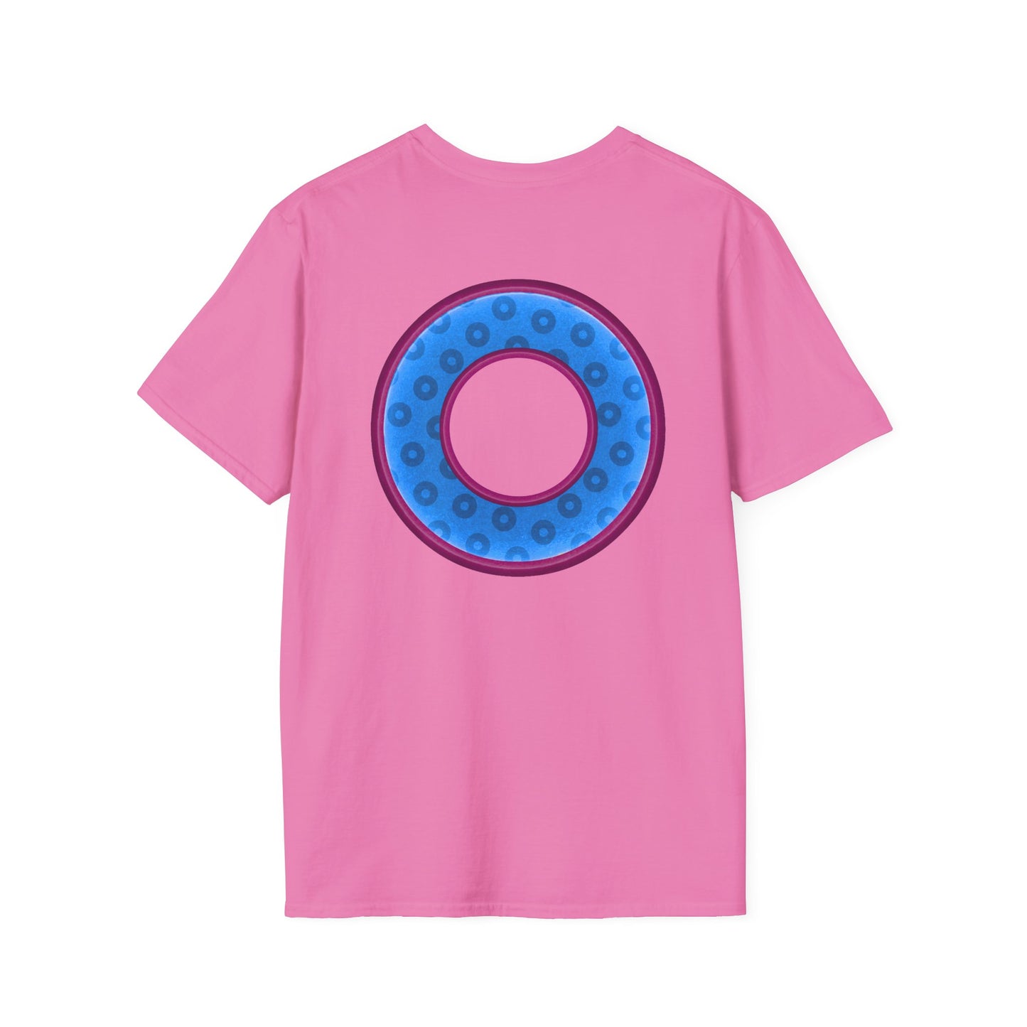 Plain Donuts/Unisex Soft-Style - "Plain Wide Mouthed Paradoxical Donuts" - light blue/dark magenta donuts
