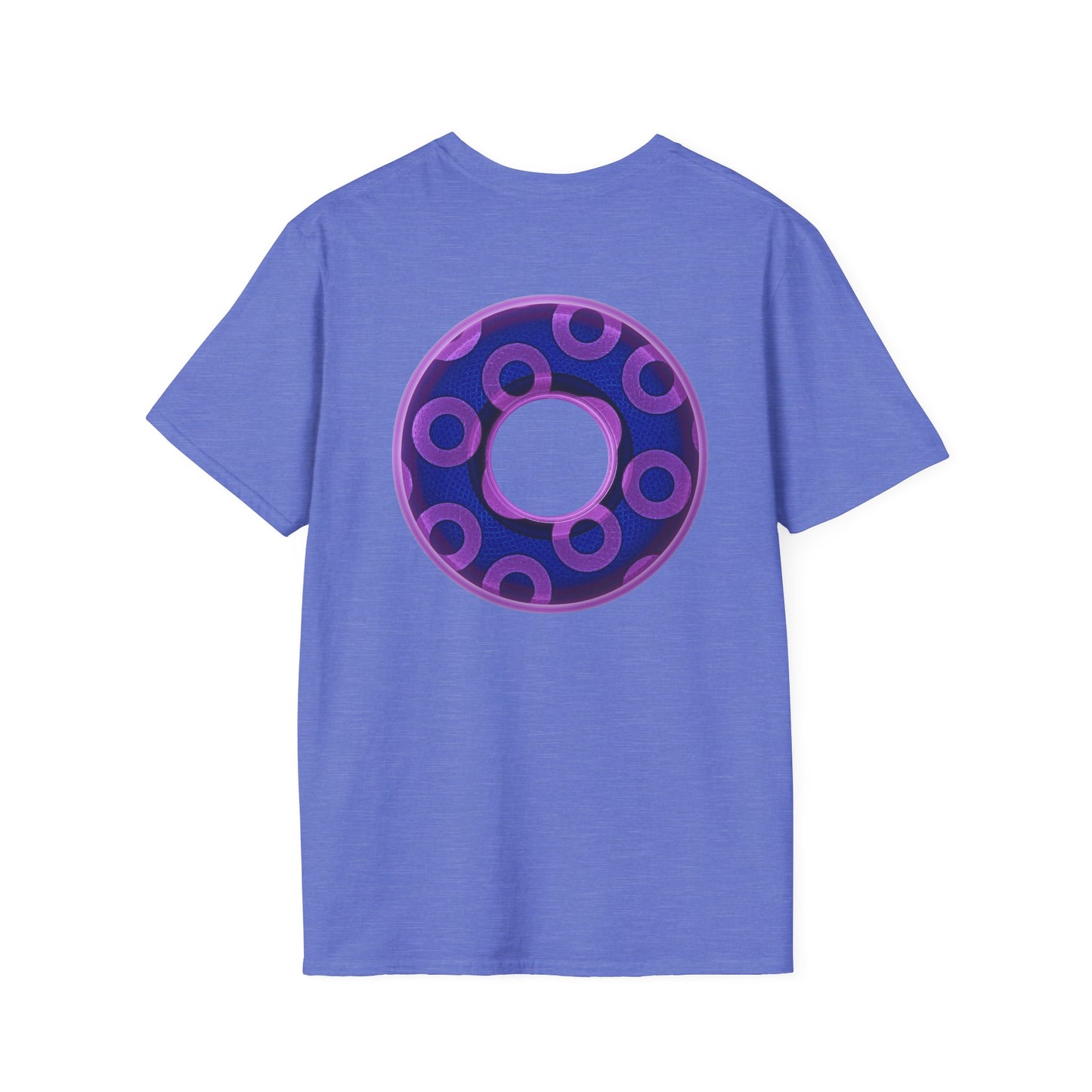 Plain Donuts/Unisex Soft-Style - "Plain Rustic Paradoxical Donuts" - light purple/dark blue donuts