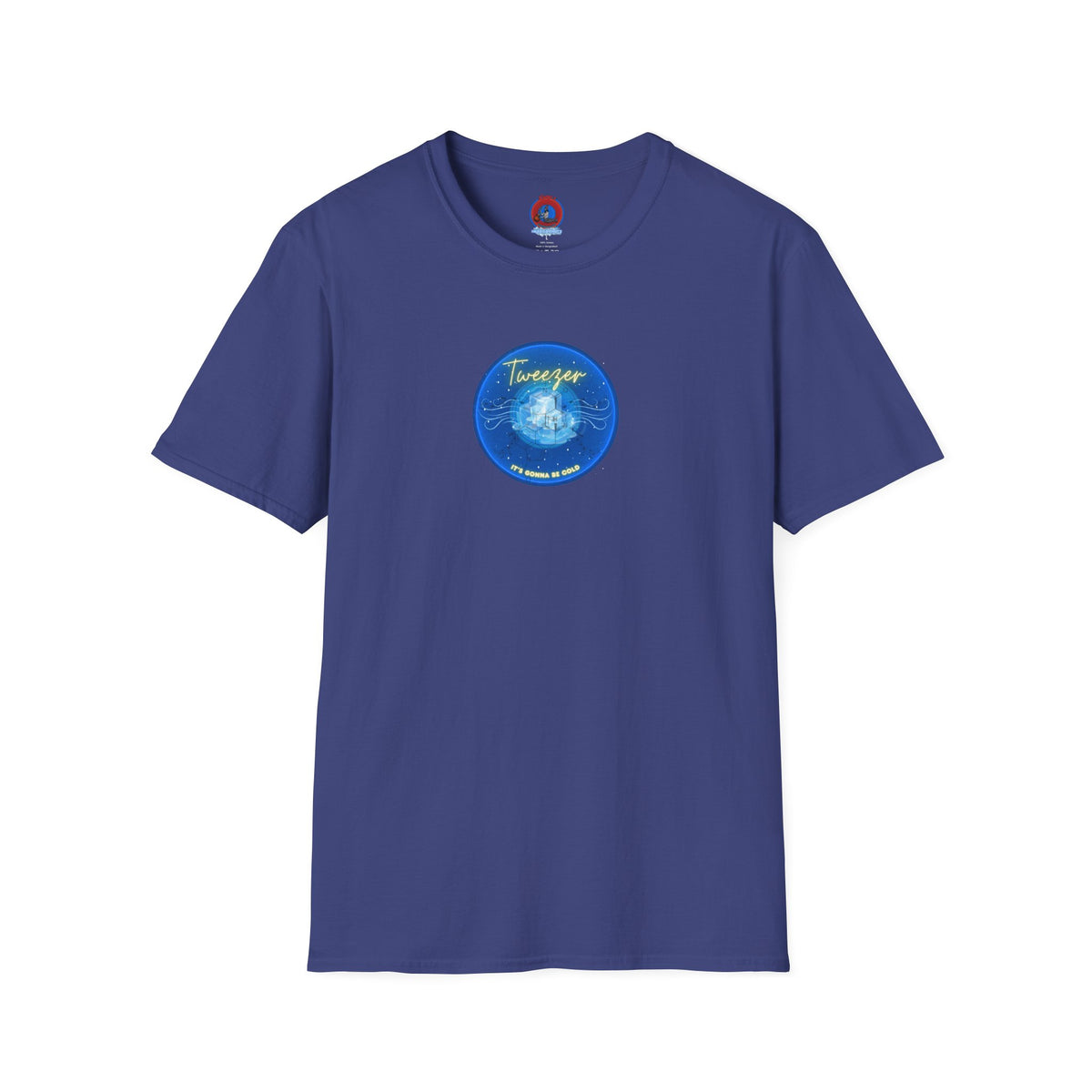 Classic Donut Tee - Unisex Soft-Style - "The Donut Reprised" - vivid blue donut