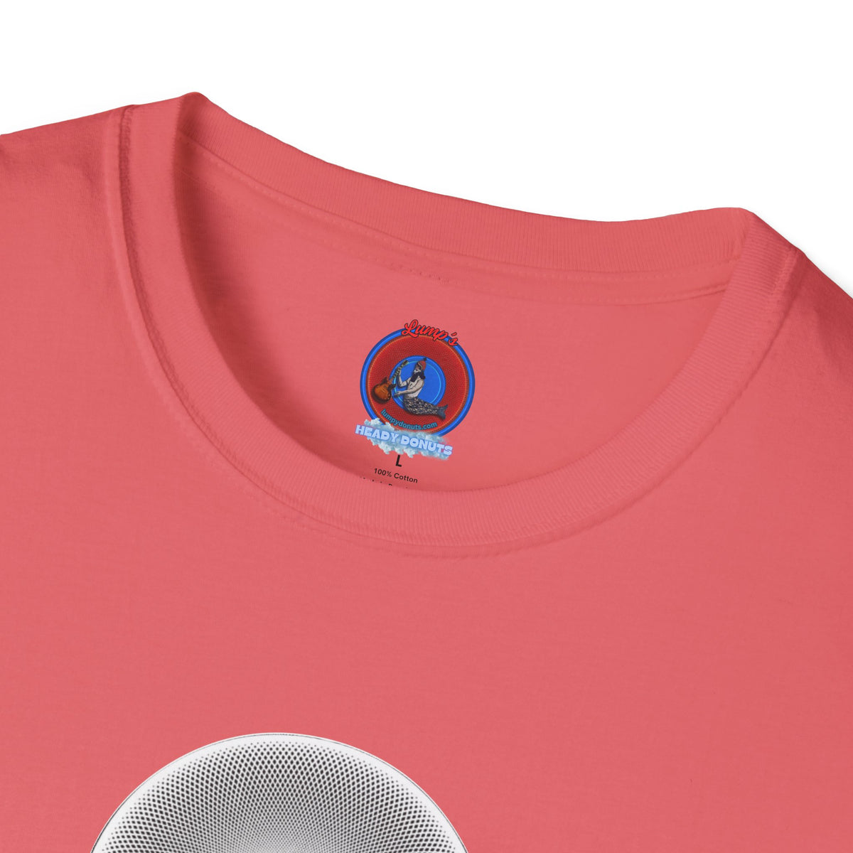 Classic Donut Tee - Unisex Soft-Style - "If I'm Swimming By" - variant 1 - white - textured donut