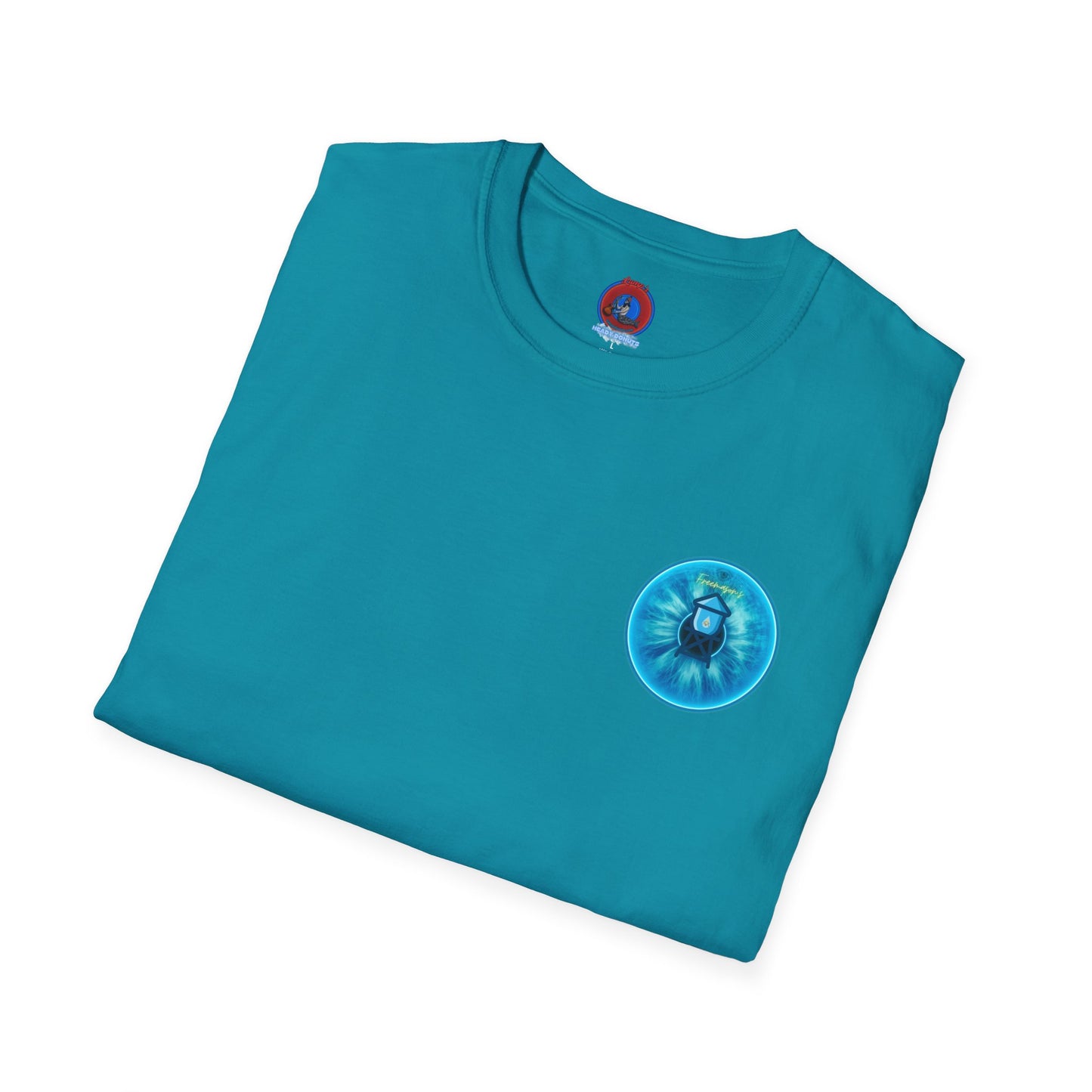 Classic Donut Tee - Unisex Soft-Style - "The Peering Donut of Opacity" - light blue idonut - variant 1