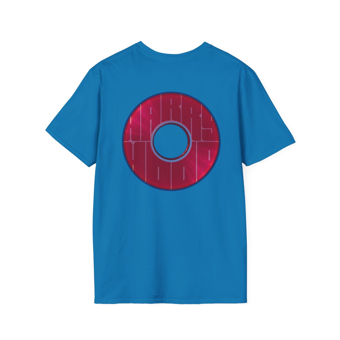 Classic Donut Tee - Unisex Soft-Style - "Harry Left His Donut Shirt" - series 1.0  - variant 1 - red/magenta donut - w/hole