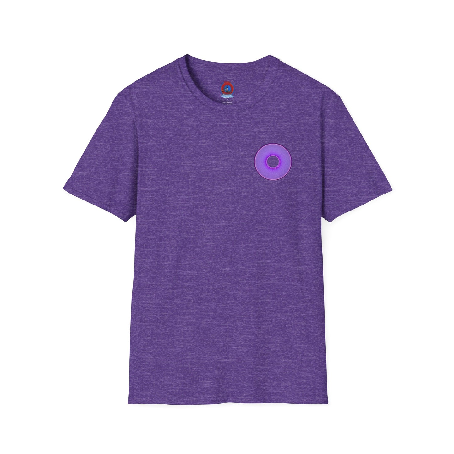 Classic Donut Tee - Unisex Soft-Style - "The Joker's Personal Tees - Troubadour Edition" - series 1.0 - variant 1 - purple donut