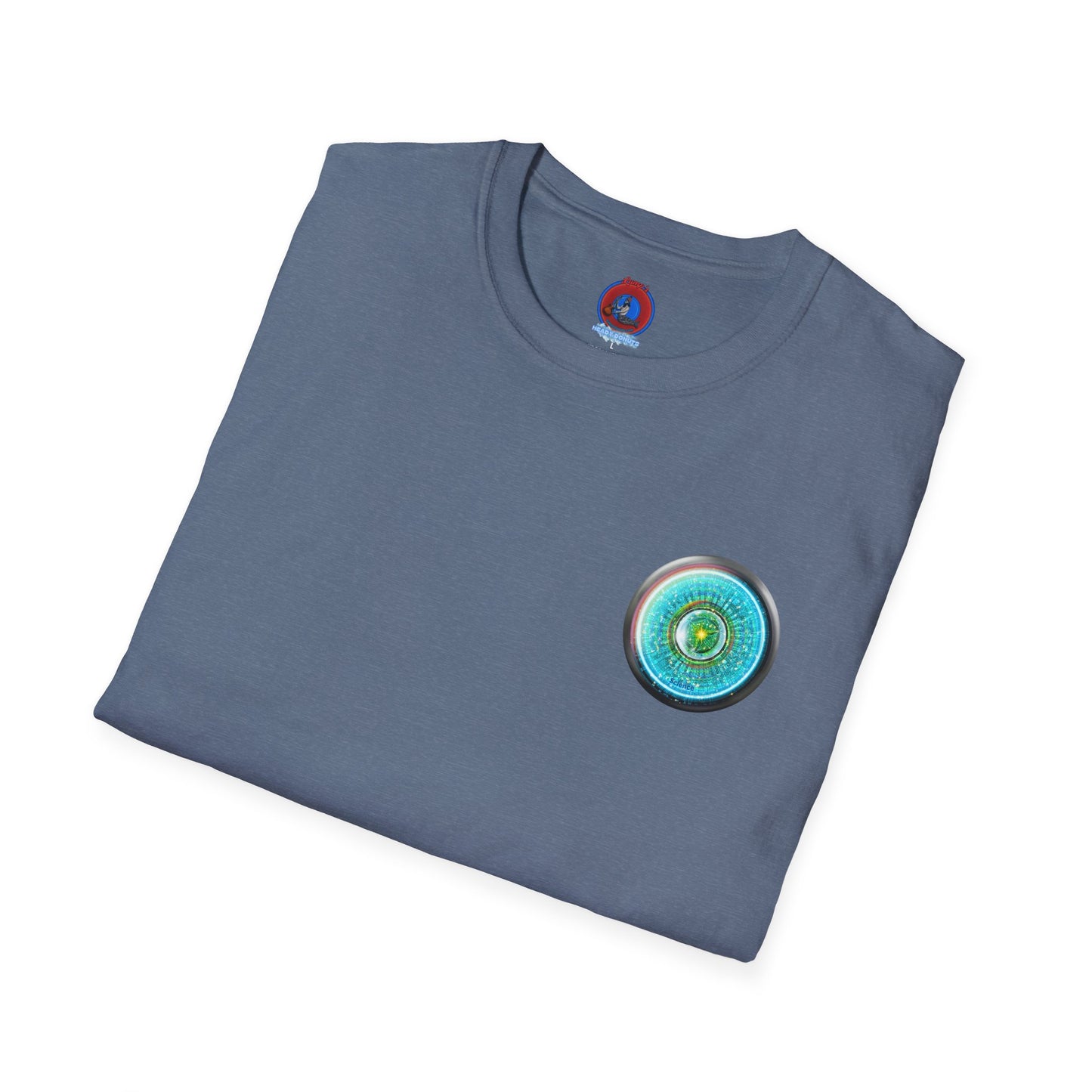 Classic Donut Tee - Unisex Soft-Style - "Donut of Life Tee" - vivid turquoise tube donut - variant 3