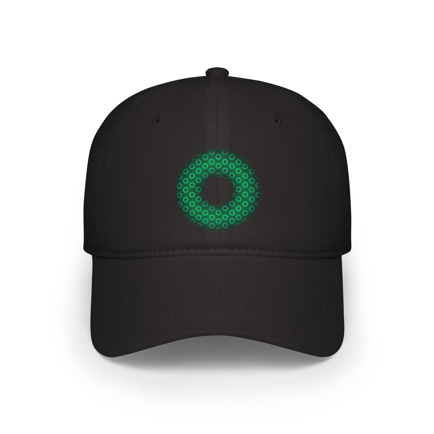 Lumpy Donut Baseball Cap - "Paradoxical Weathered Donut" - green/green paradoxical donut w/