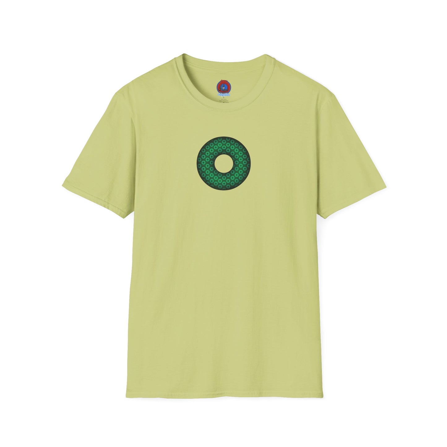Plain Donuts/Unisex Soft-Style - "Plain Paradoxical Grided Donuts" - green/dark green donuts