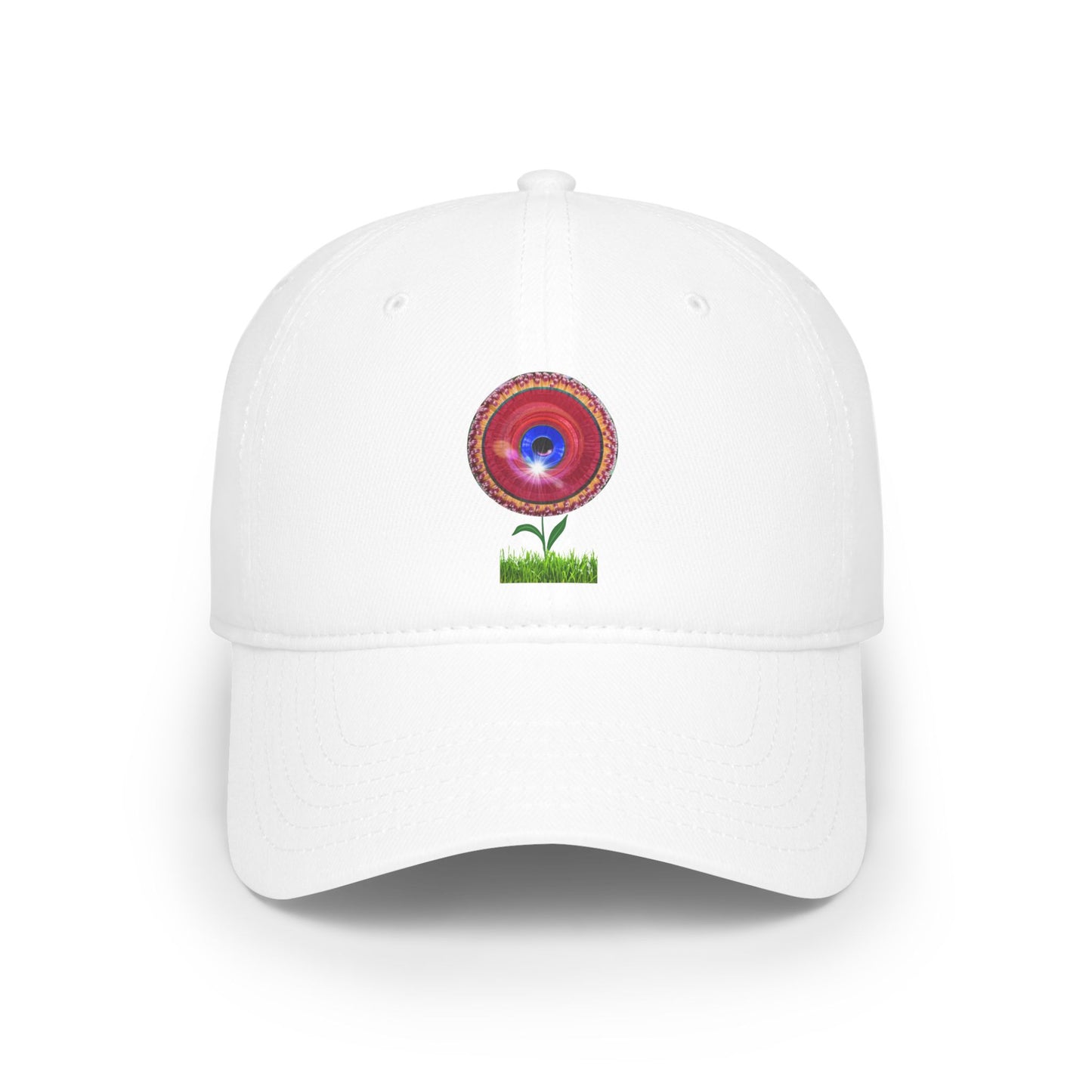 Lumpy Donut Baseball Cap - "Smell the Donuts Outside Cap" - variant 2 - flour donut w/