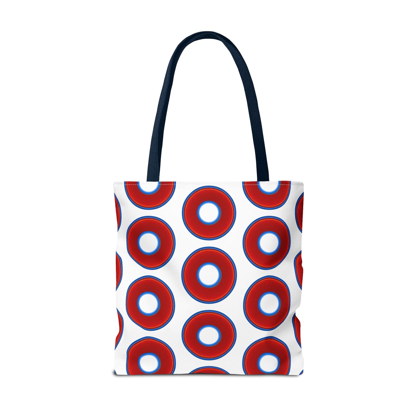 Lumpy Beach/Tote Bag - red vivid donuts w/white background