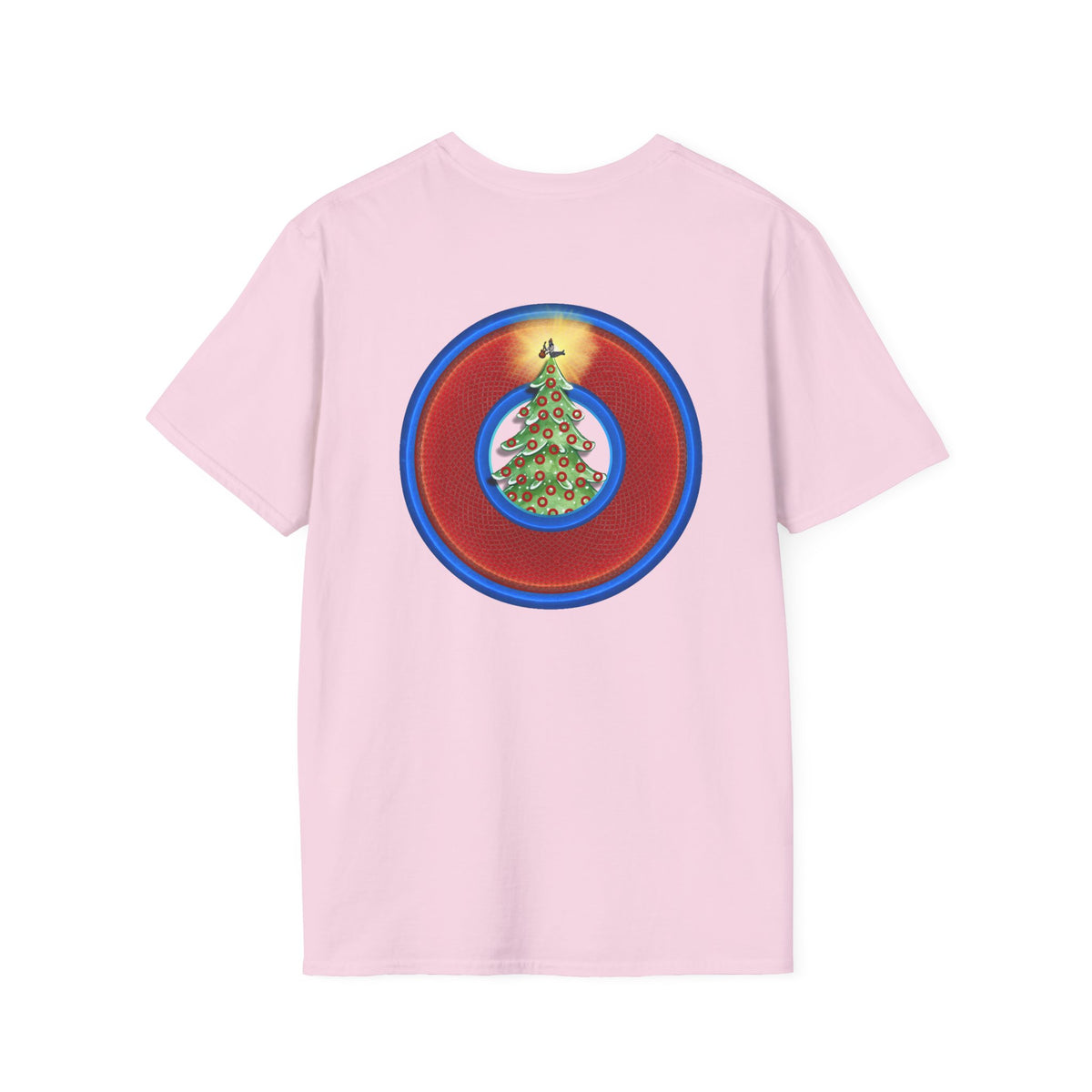 Classic Donut Tee - Unisex Soft-Style - "It's Always Phishmas in Philly" - rustic red/blue donut