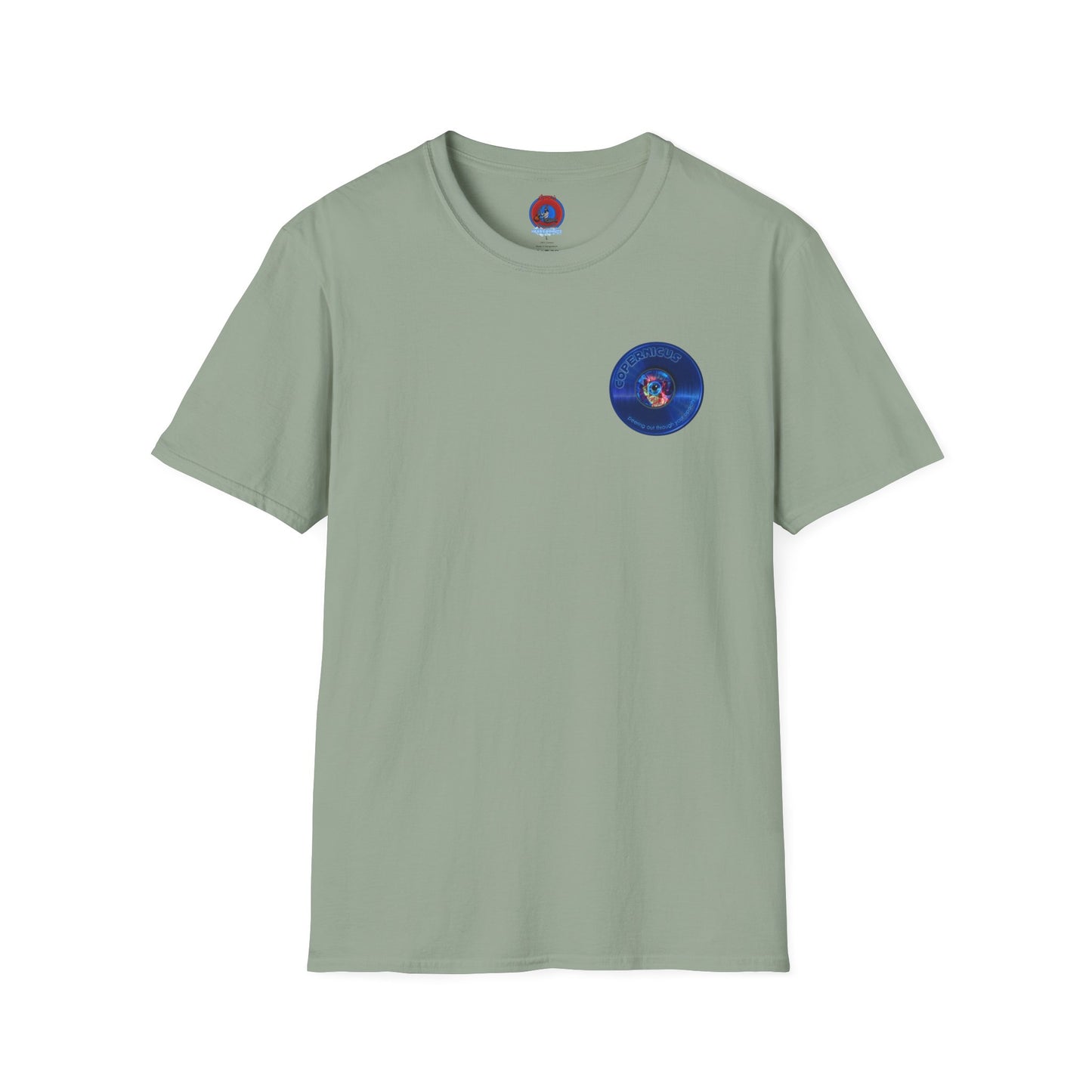 Classic Donut Tee - Unisex Soft-Style - "Drunken Copernicus" - series 1.0 - blue donut - variant 2