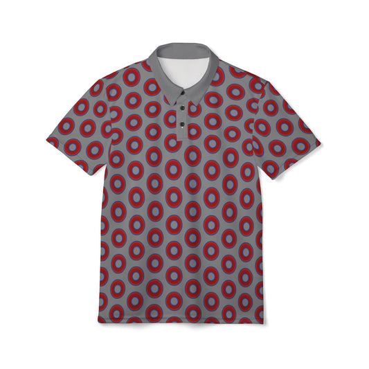AOP Donut Polo - vivid donut print w/gray background [unisex]