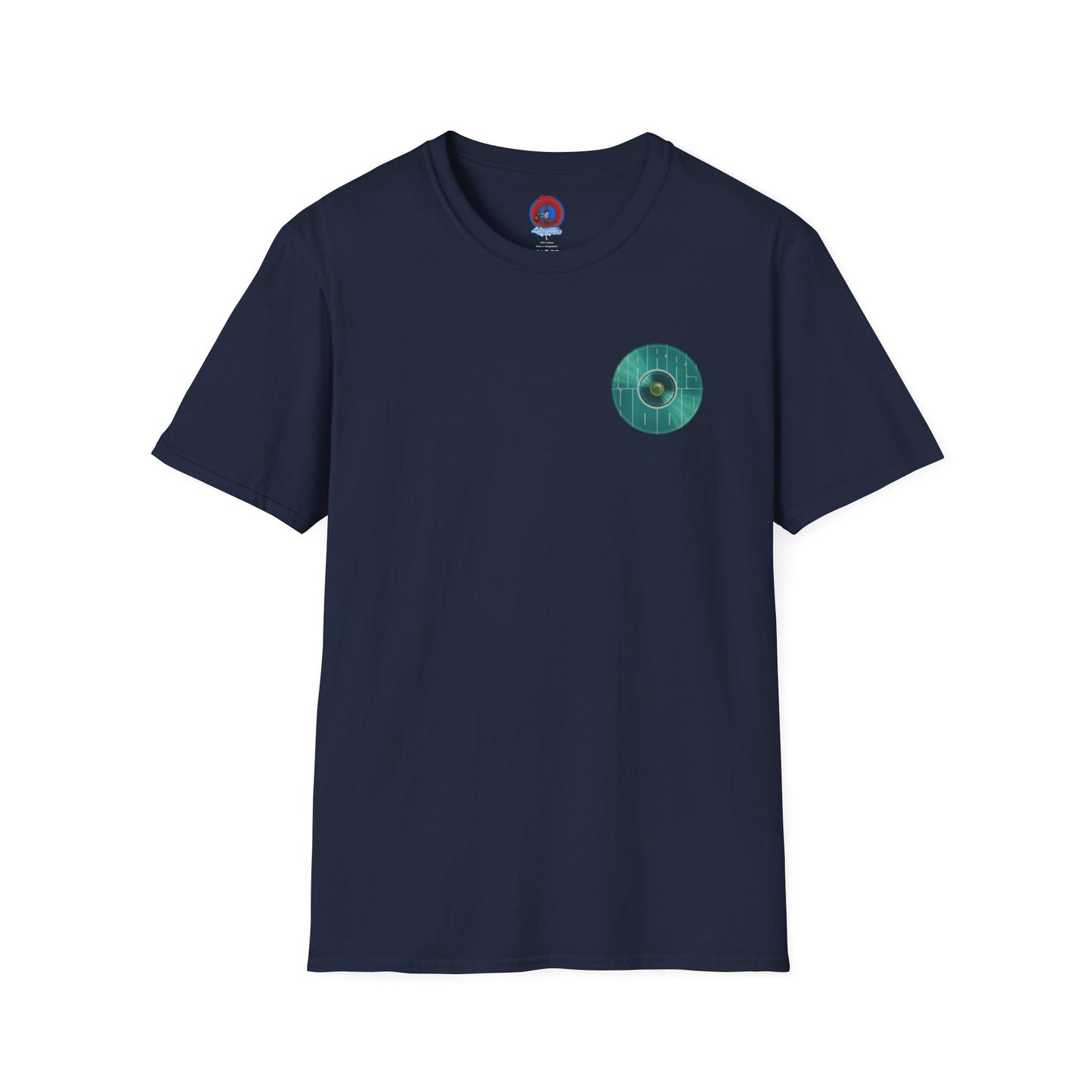 Classic Donut Tee - Unisex Soft-Style - "Harry's Hoodlum Donut" - series 1.0  - variant 3 - green donut(s)