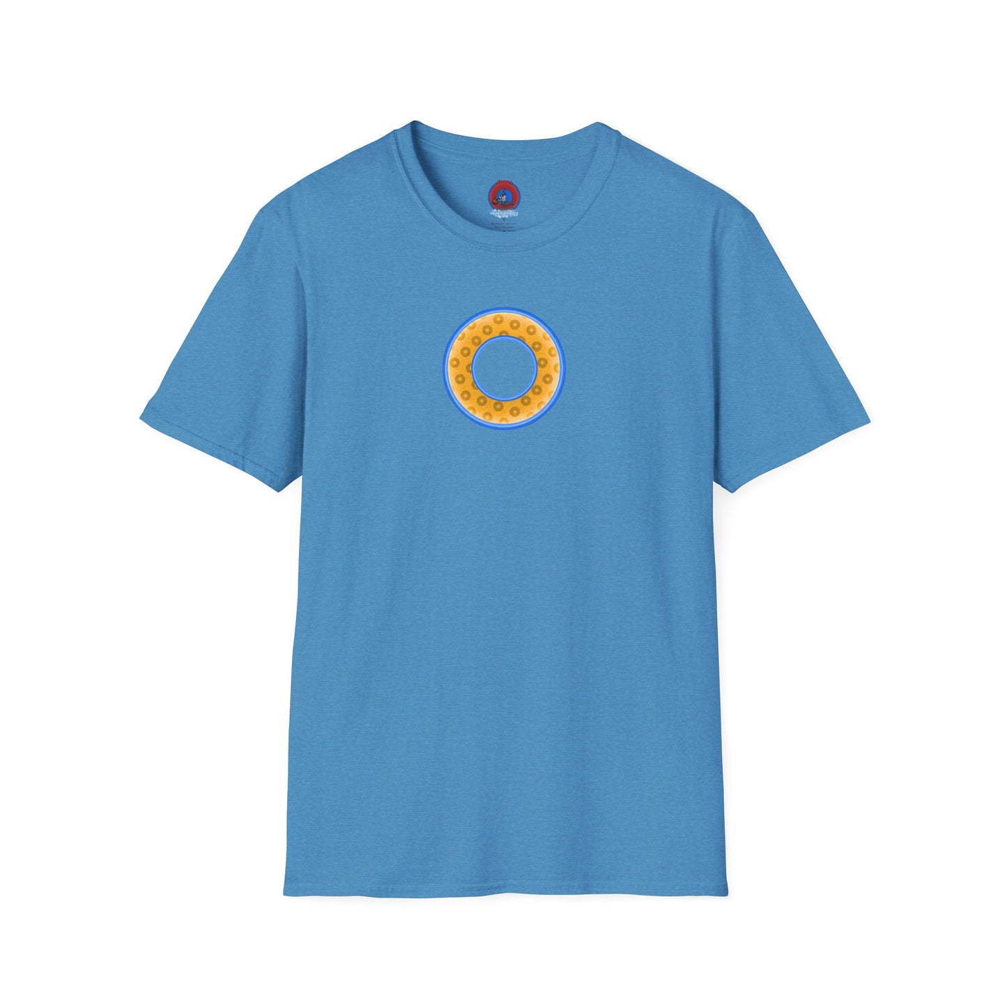 Plain Donuts/Unisex Soft-Style - "Plain Wide Mouthed Paradoxical Donuts" - yellow/light blue donuts