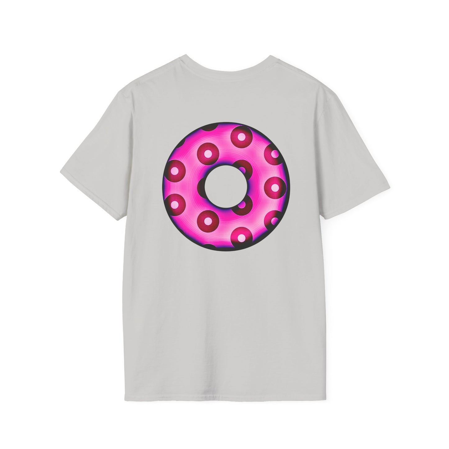 Plain Donuts/Unisex Soft-Style - "Plain Blimpy Paradoxical Donuts" - bright magenta/red donuts