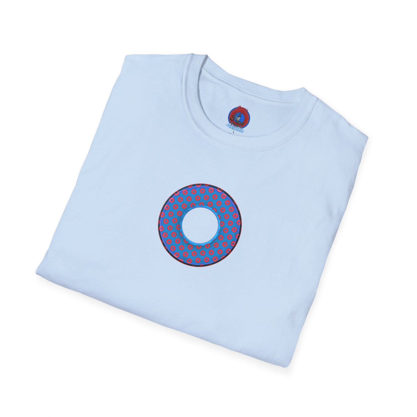 Plain Donuts/Unisex Soft-Style - "Plain Electric Paradoxical Donuts" - royal blue/red donuts
