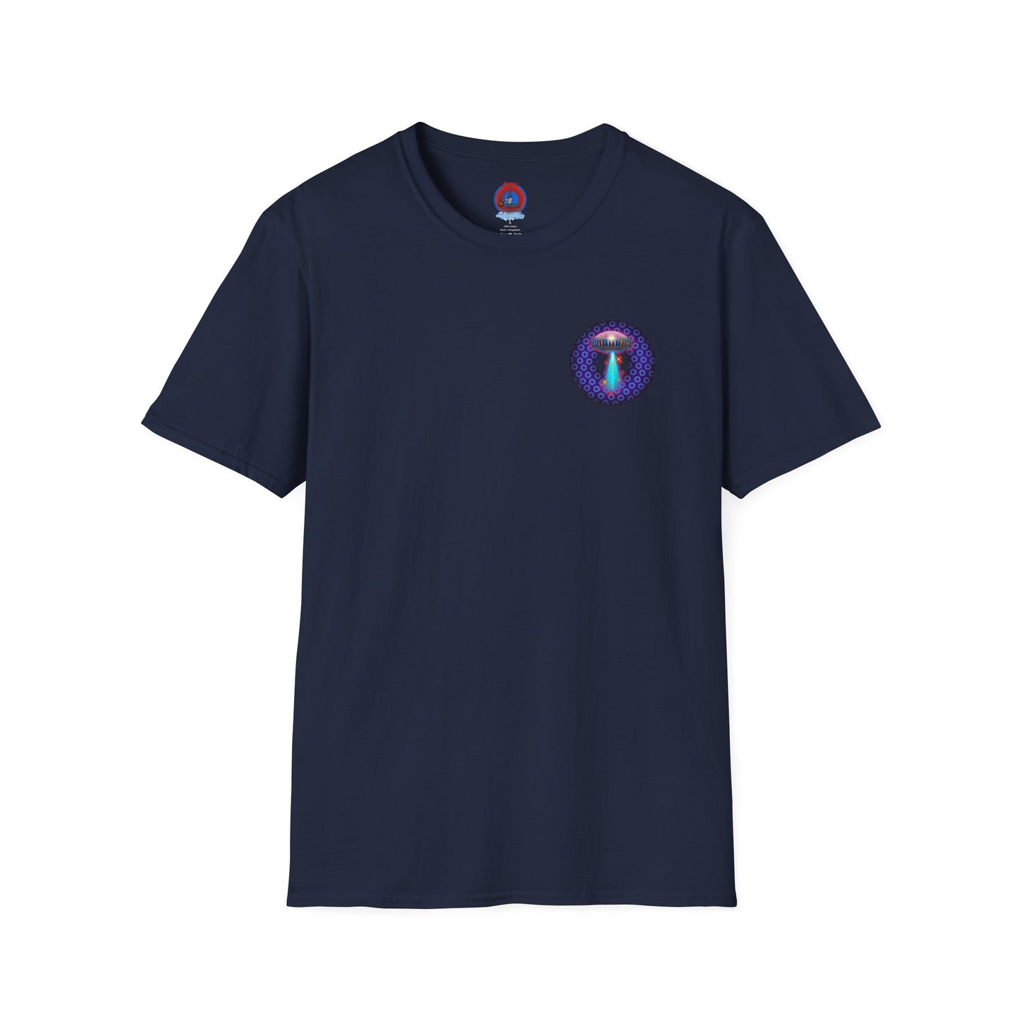 Classic Donut Tee - Unisex Soft-Style - "Donuts now Served on the Mothership" - series 1.0  - variant 5  - purple/violet paradoxical donut