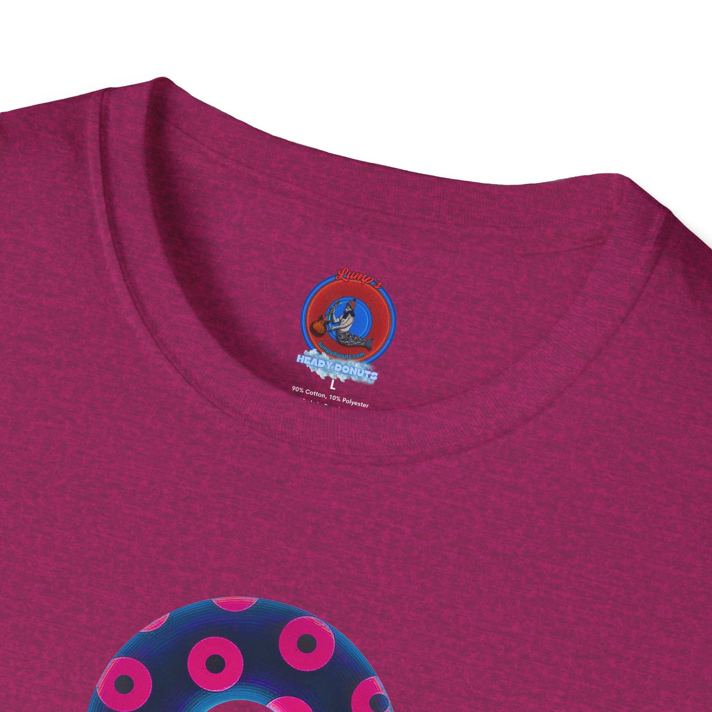 Plain Donuts/Unisex Soft-Style - "Plain Blimpy Paradoxical Donuts" - dark blue/hot pink donuts