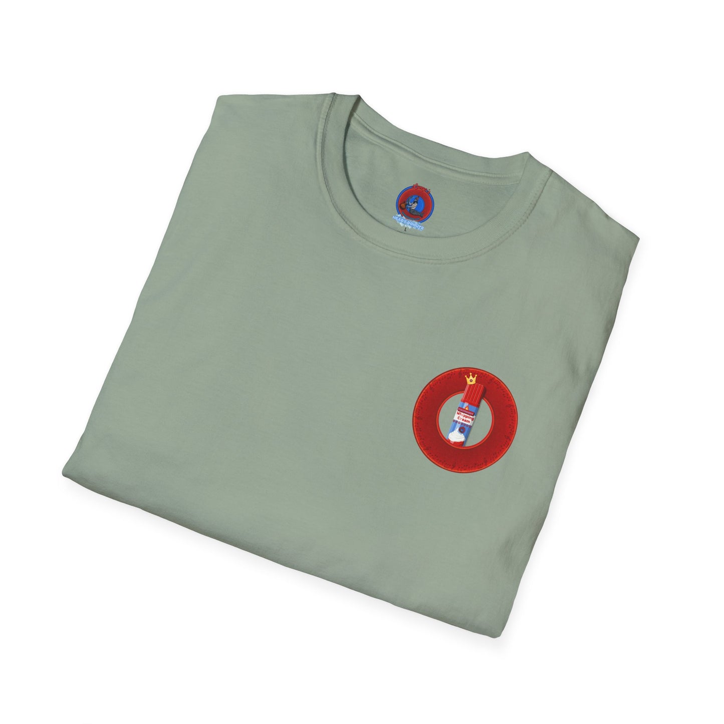 Classic Donut Tee - Unisex Soft-Style - "Princely Wooked Cream in a Can - YEMSG Donut " - vivid red donut