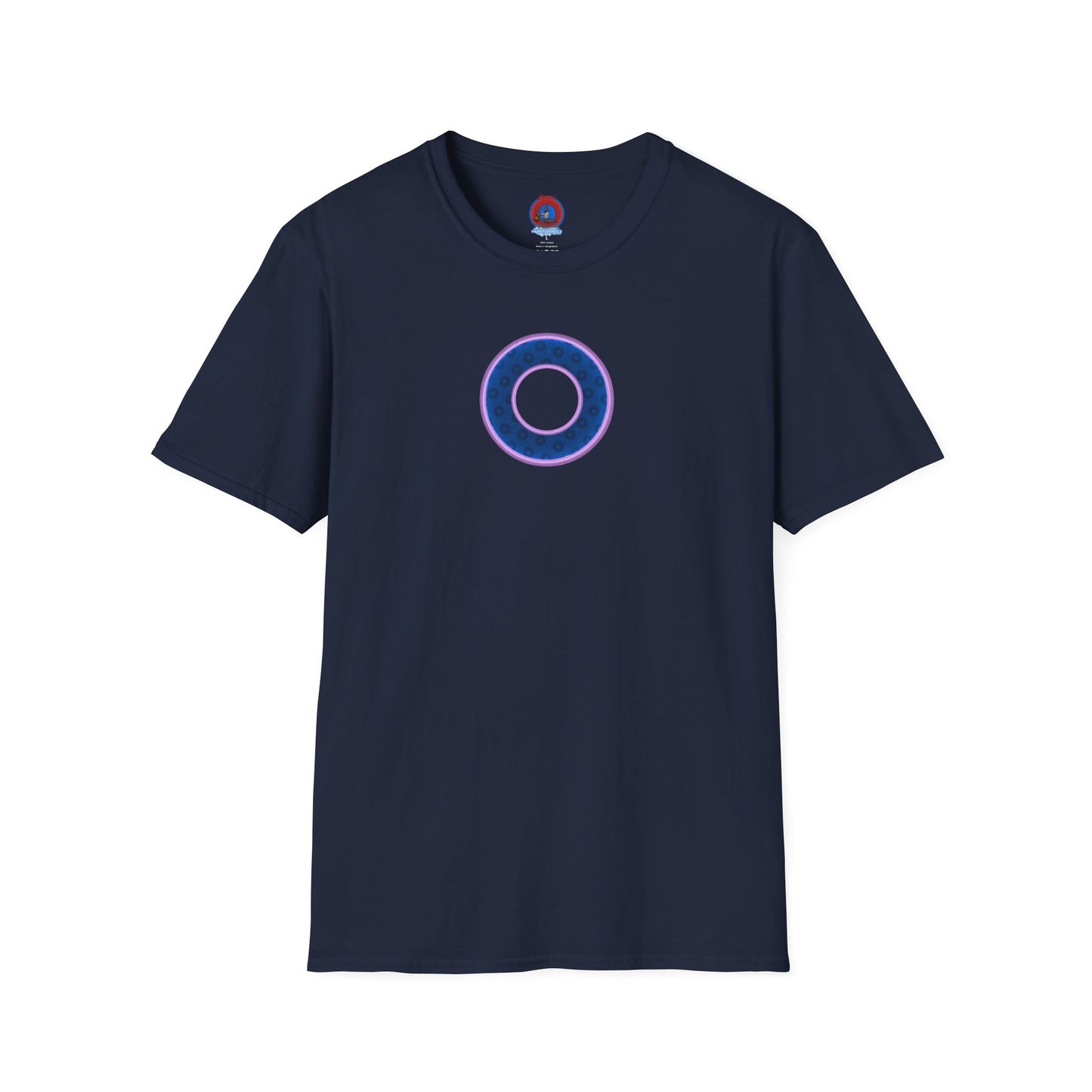 Plain Donuts/Unisex Soft-Style - "Plain Wide Mouthed Paradoxical Donuts" - dark blue/light purple donuts