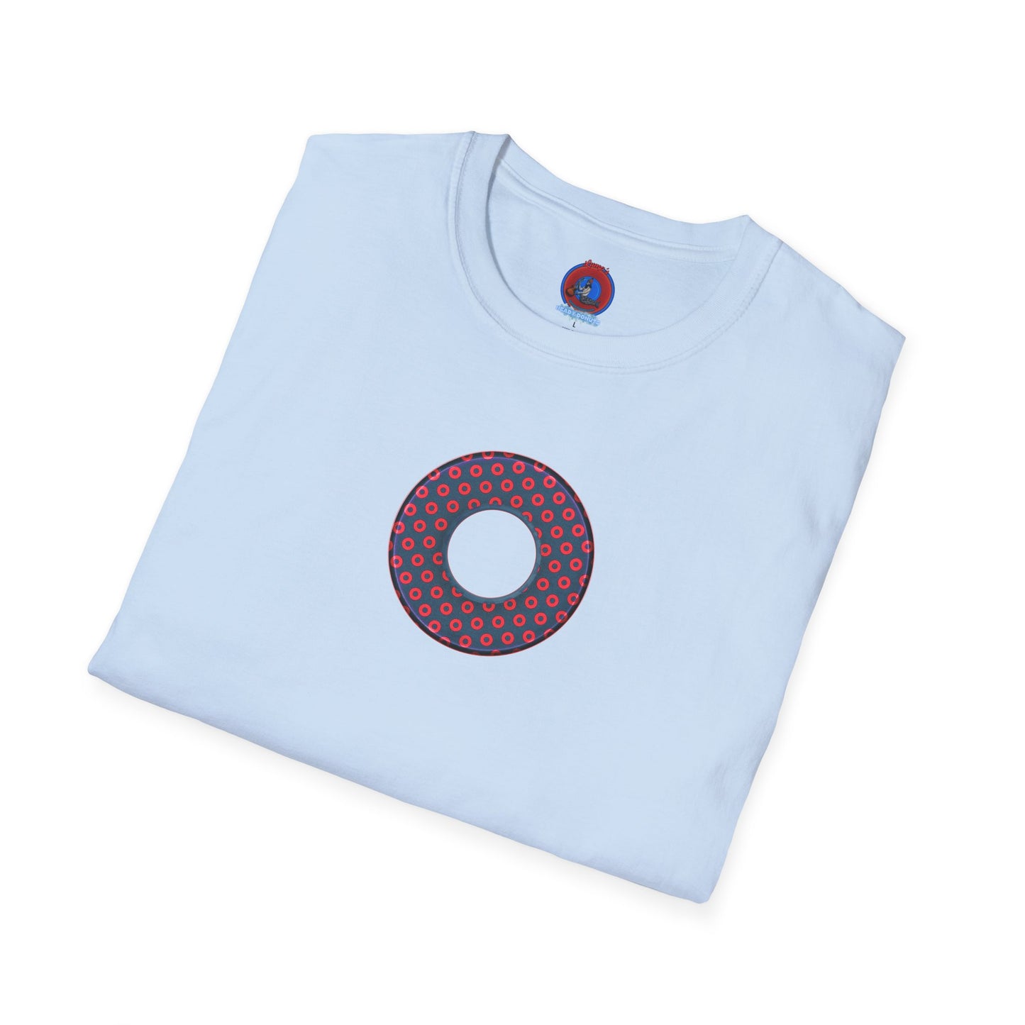 Plain Donuts/Unisex Soft-Style - "Plain Electric Paradoxical Donuts" - navy blue/red donuts