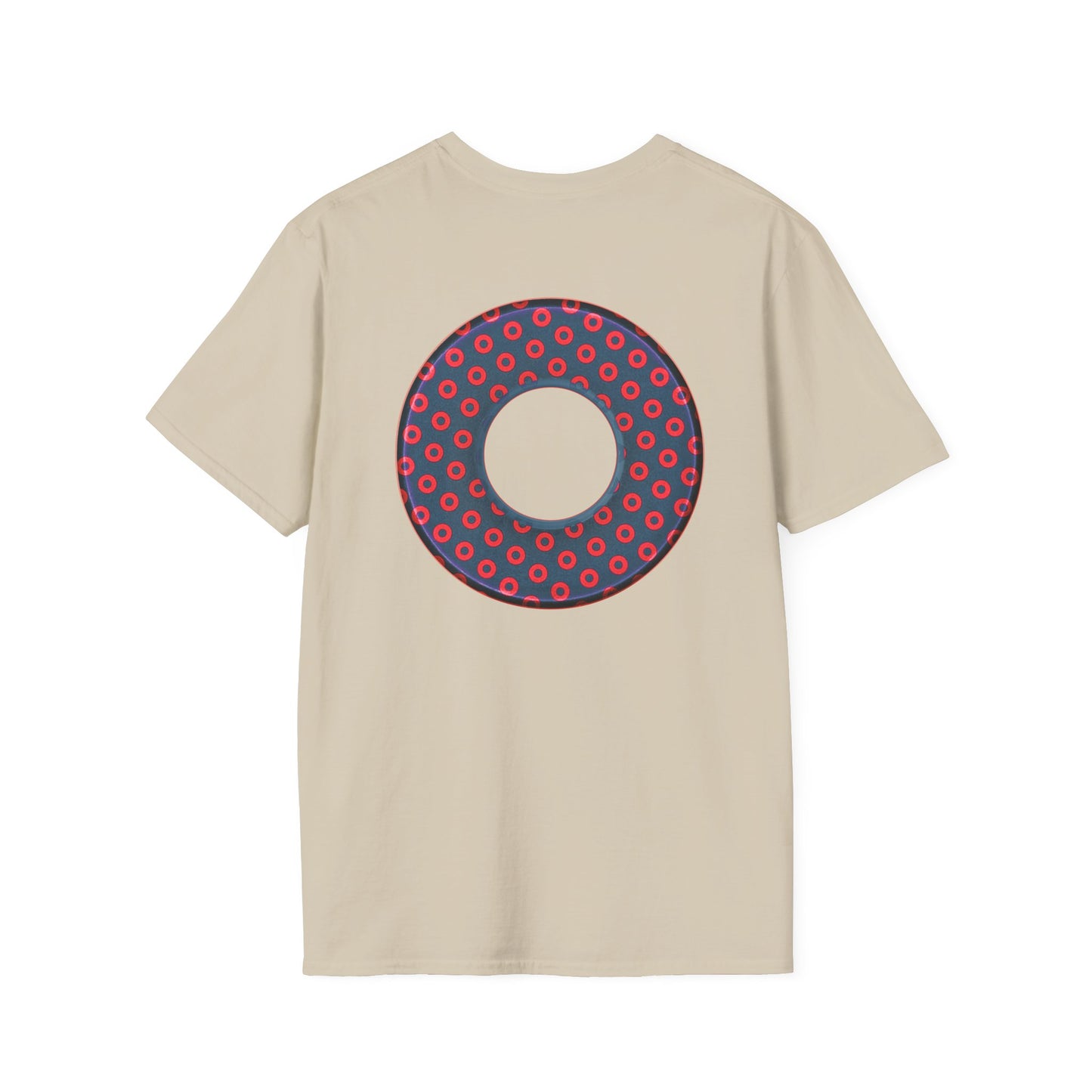 Plain Donuts/Unisex Soft-Style - "Plain Electric Paradoxical Donuts" - navy blue/red donuts
