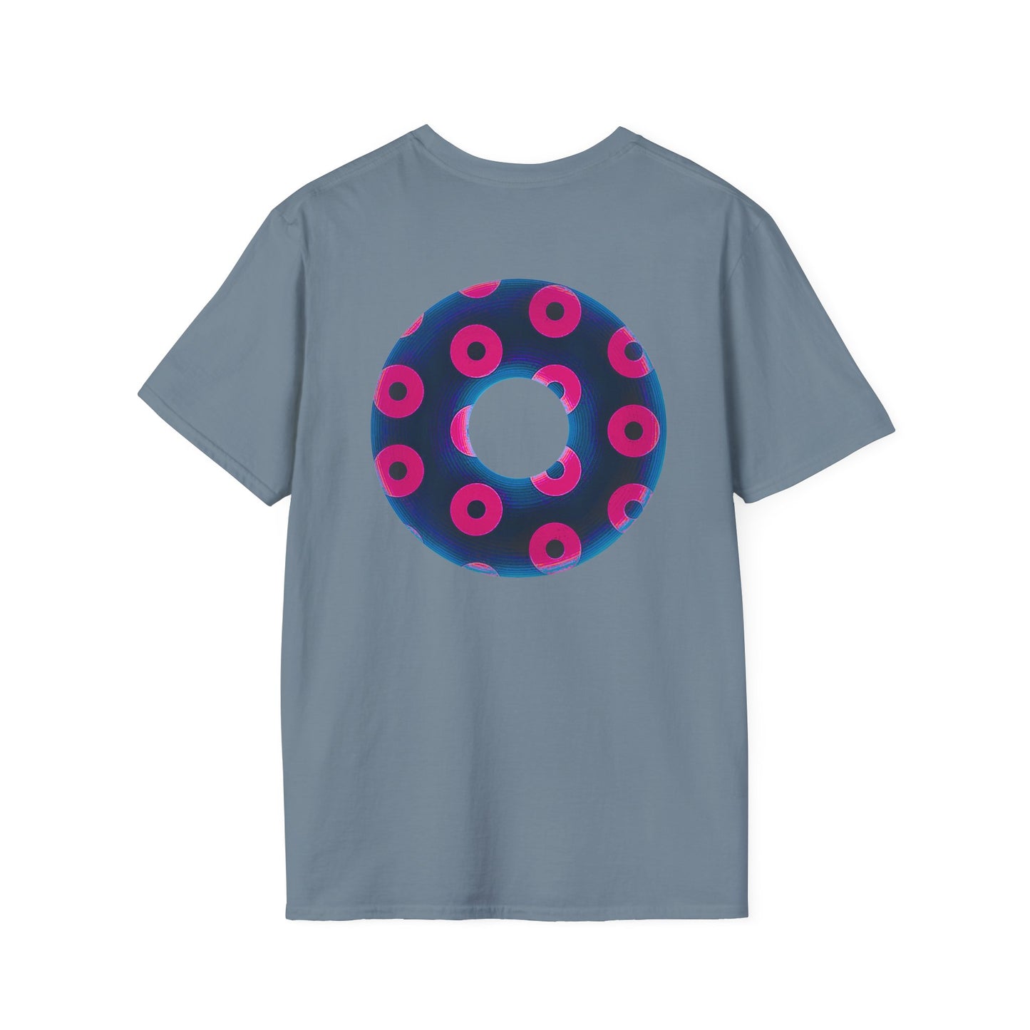 Plain Donuts/Unisex Soft-Style - "Plain Blimpy Paradoxical Donuts" - dark blue/hot pink donuts