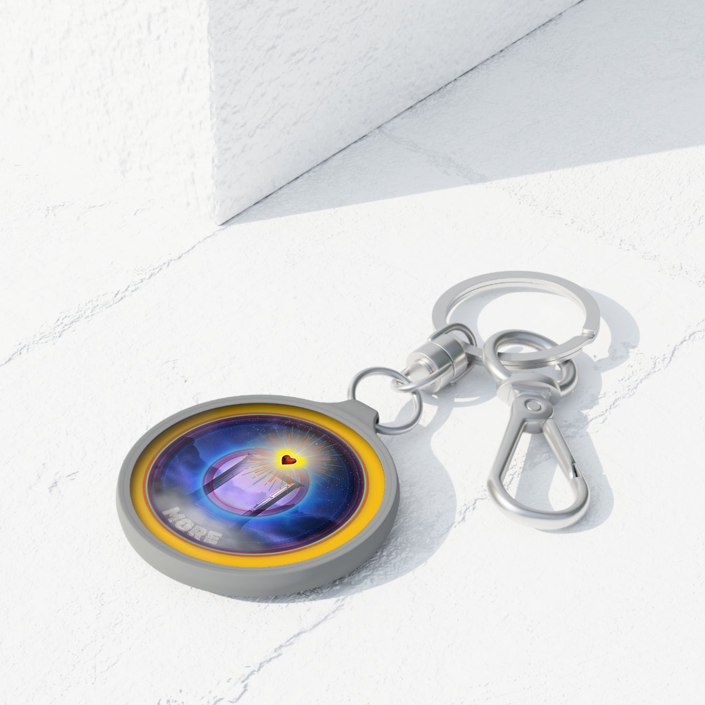 Lumpy Donut Keychain - "The Loving Donut" - series 1.0 - purple/magenta donut [*charitable donut]
