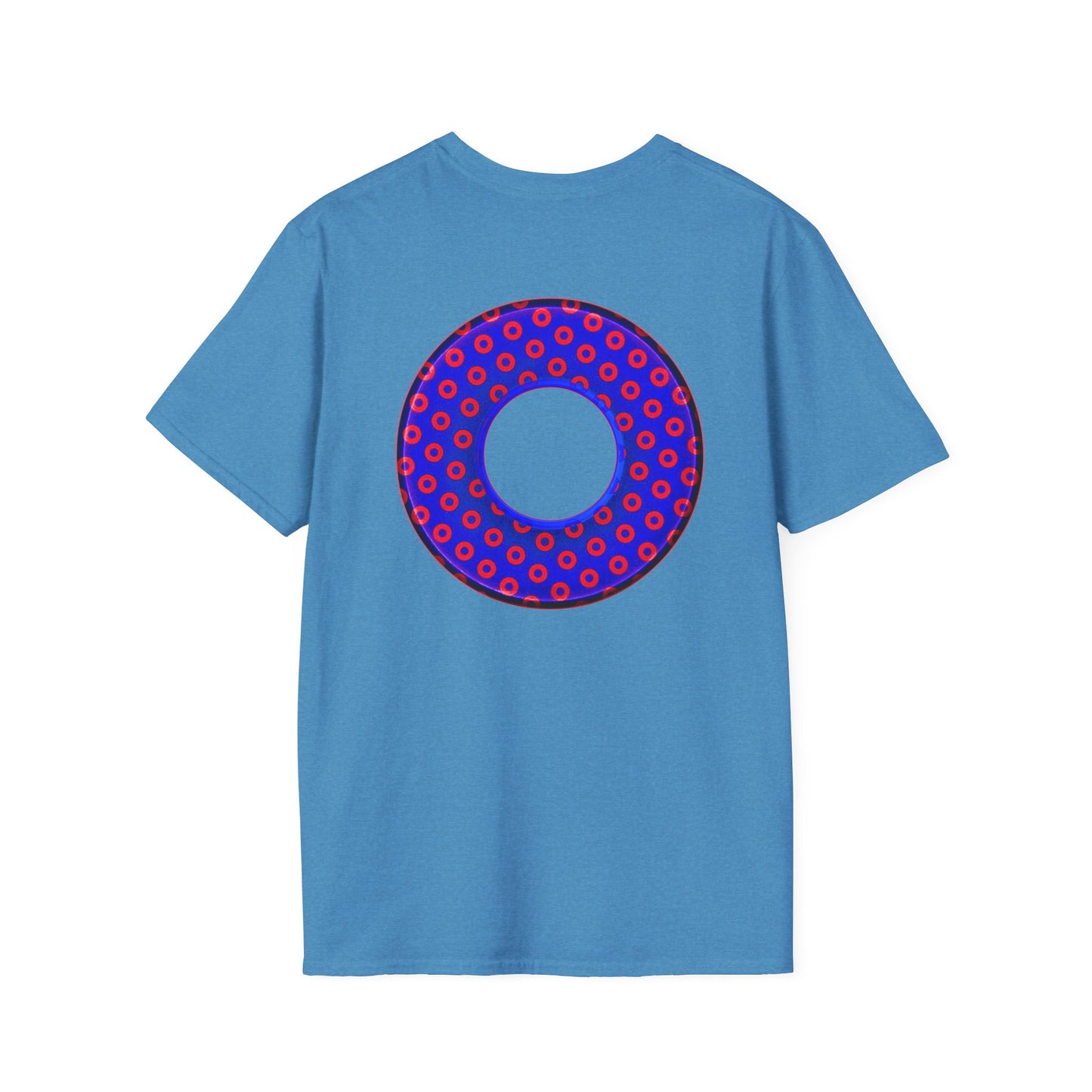 Plain Donuts/Unisex Soft-Style - "Plain Electric Paradoxical Donuts" - dark royal blue/red donuts