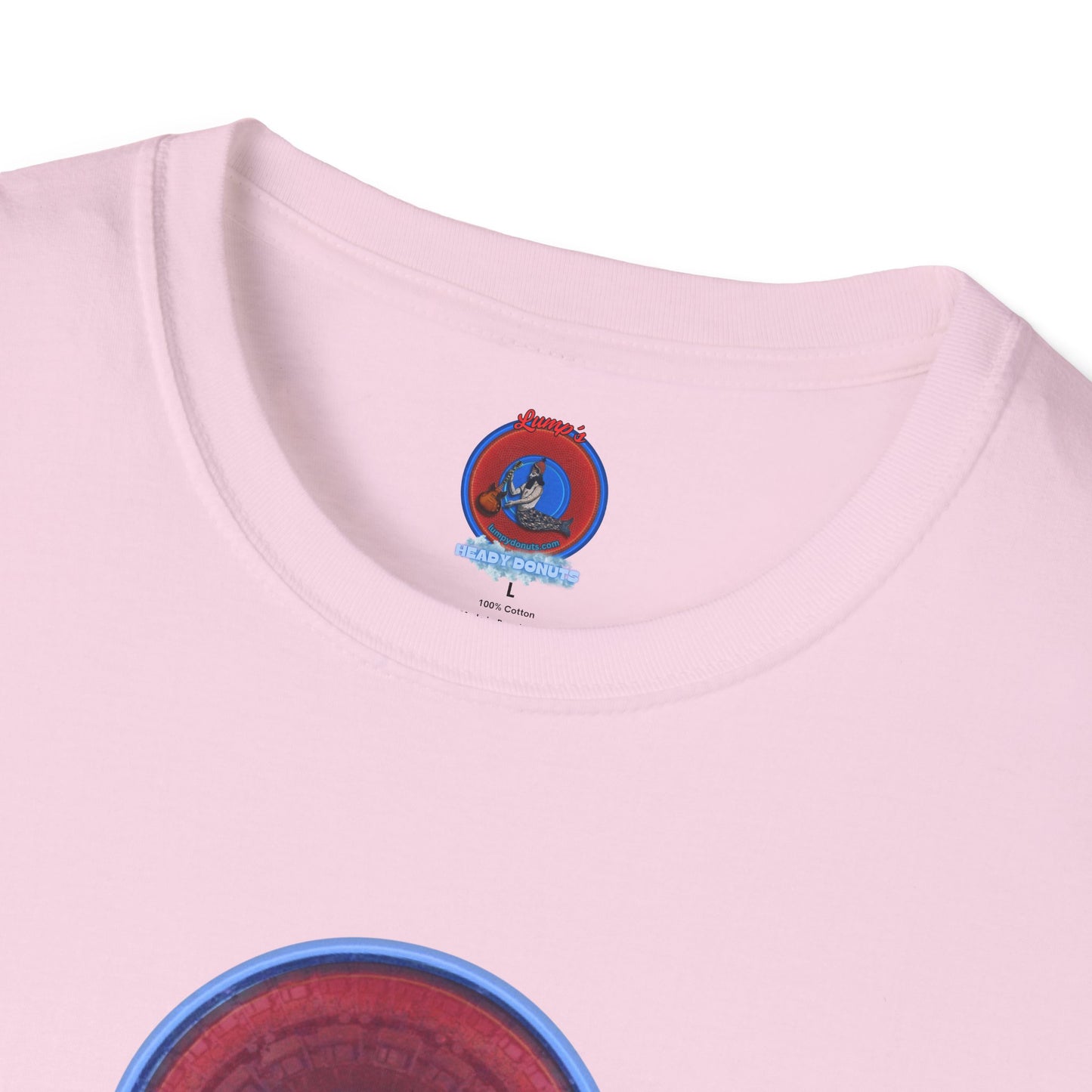 Classic Donut Tee - Unisex Soft-Style - "Homer's Pefect Donut" - series 1.0  - variant 3 - light blue edging