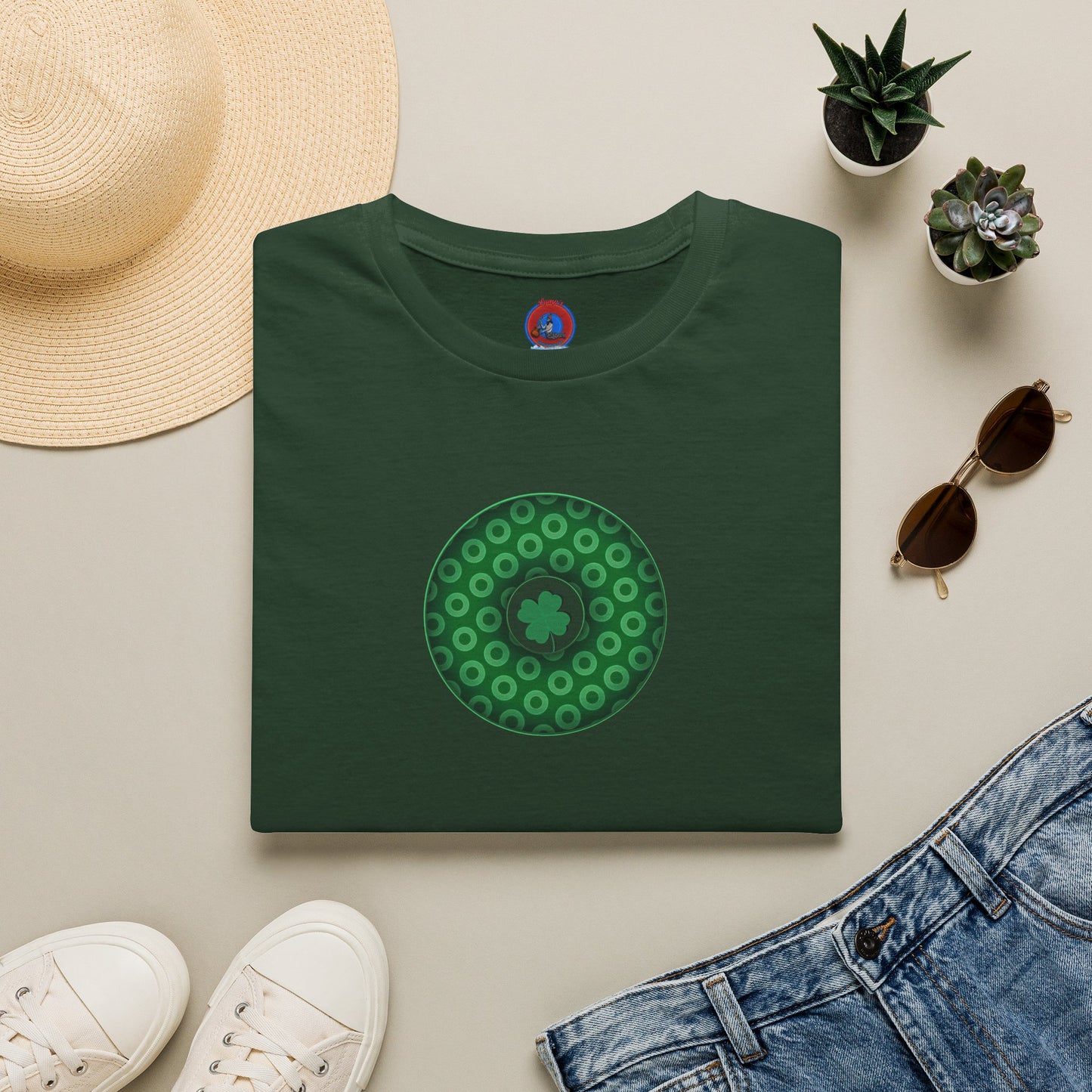 Classic Donut Tee - Unisex Soft-Style - "Patron Saint of Donuts" - St. Patrick's Day Donut - holiday edition - variant 1
