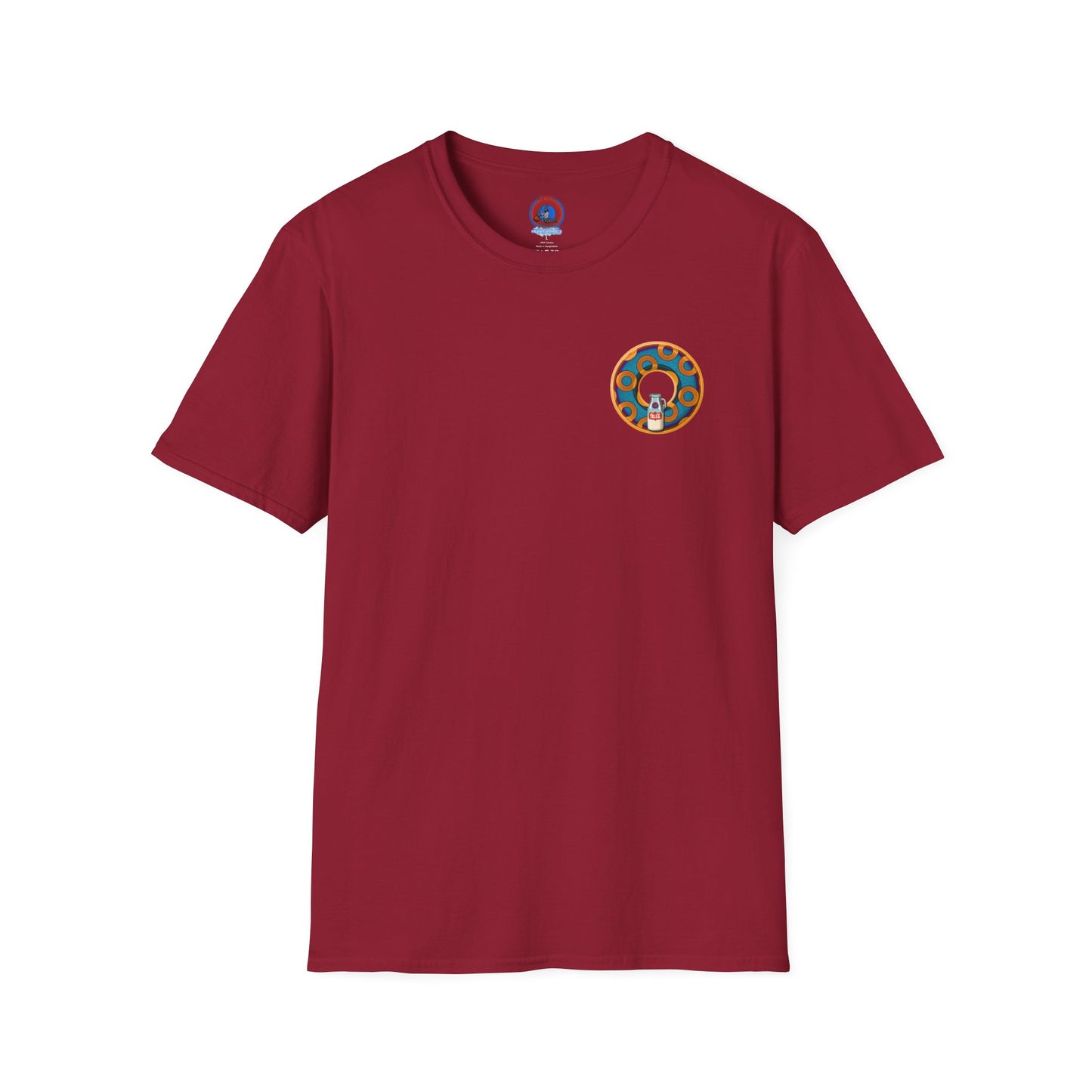 Classic Donut Tee - Unisex Soft-Style - "Wooked Cream - YEMSG Donut " -purple/red rustic paradox donut - variant 4